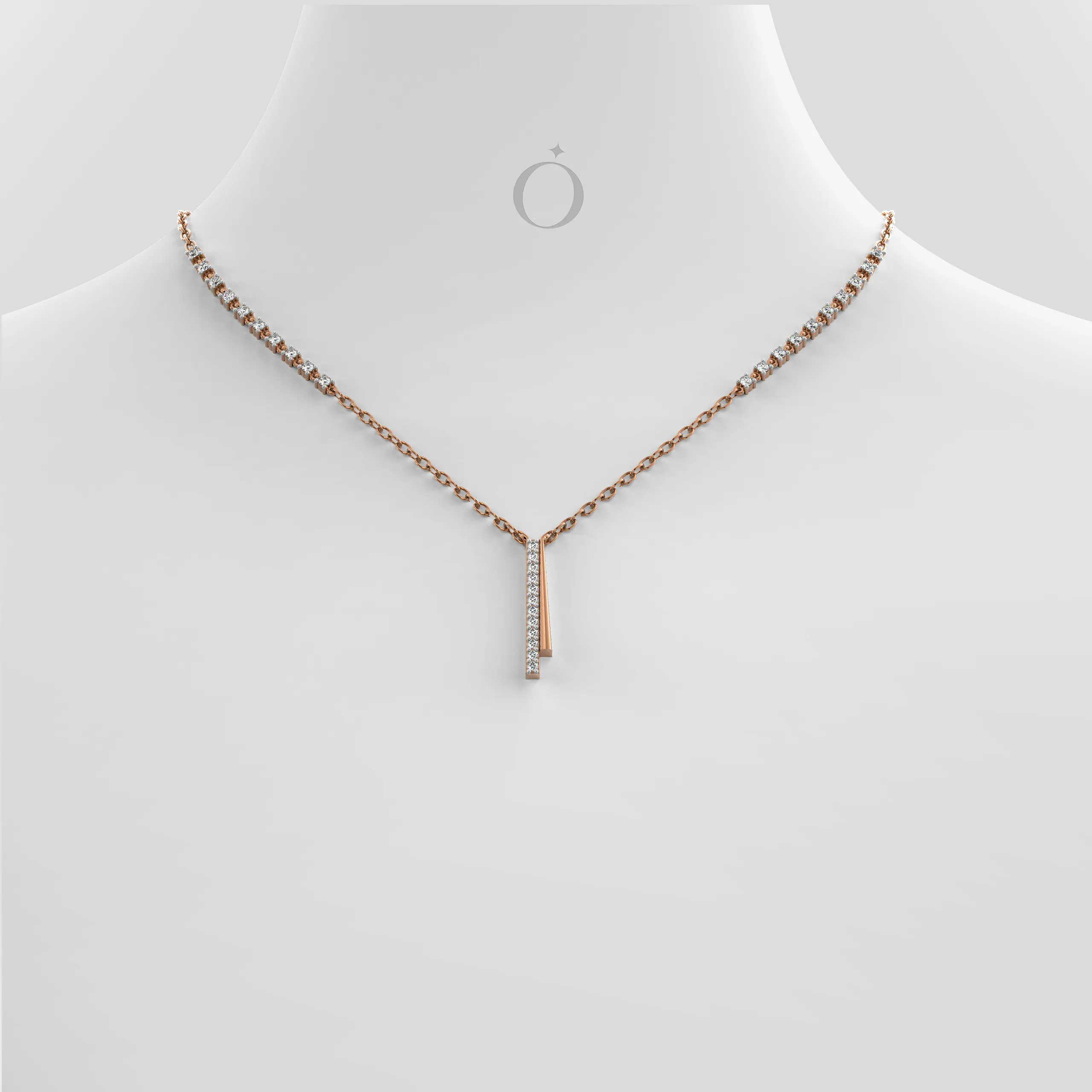 Diamond Tassel Drop Necklace