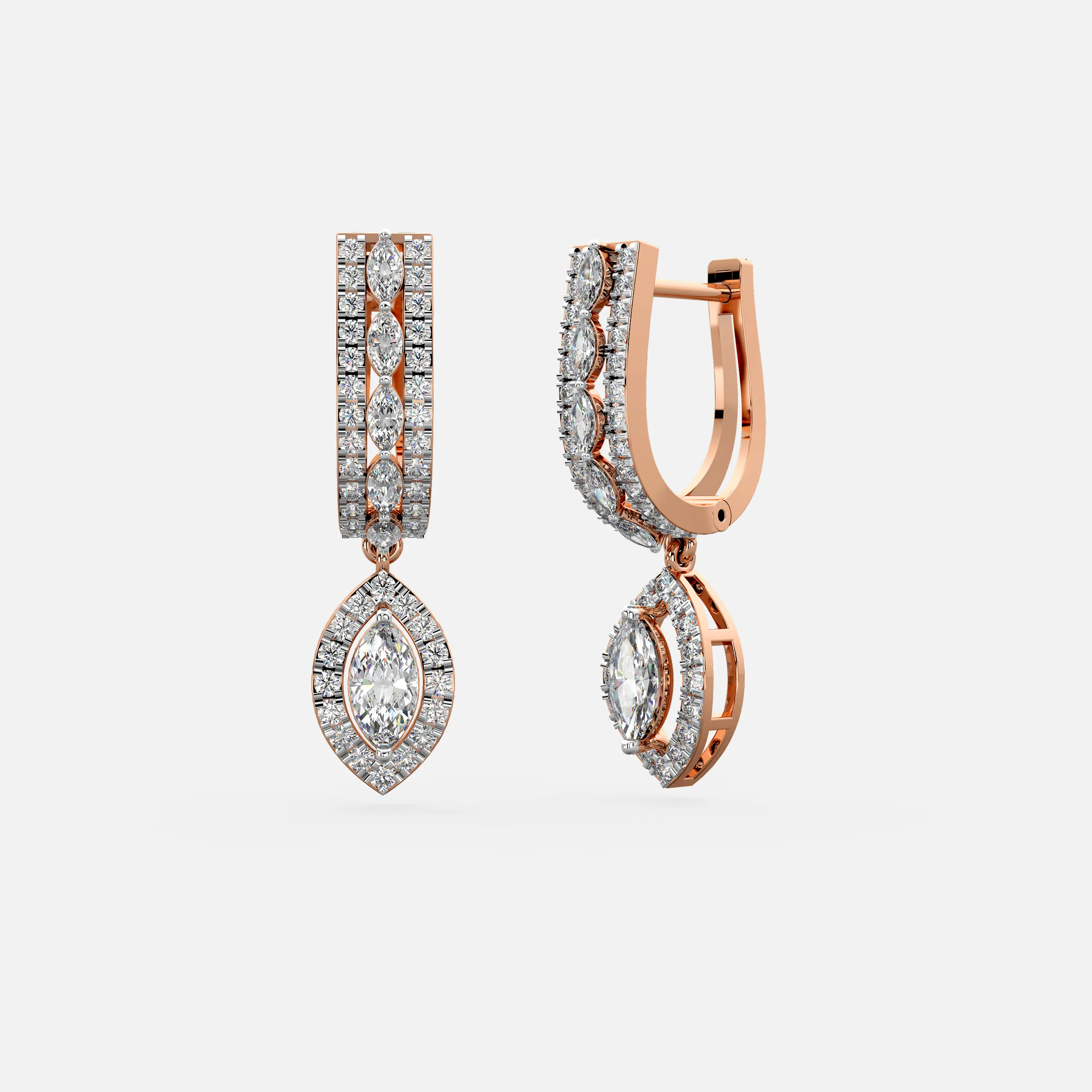 Diamond Marquise Drop Earrings