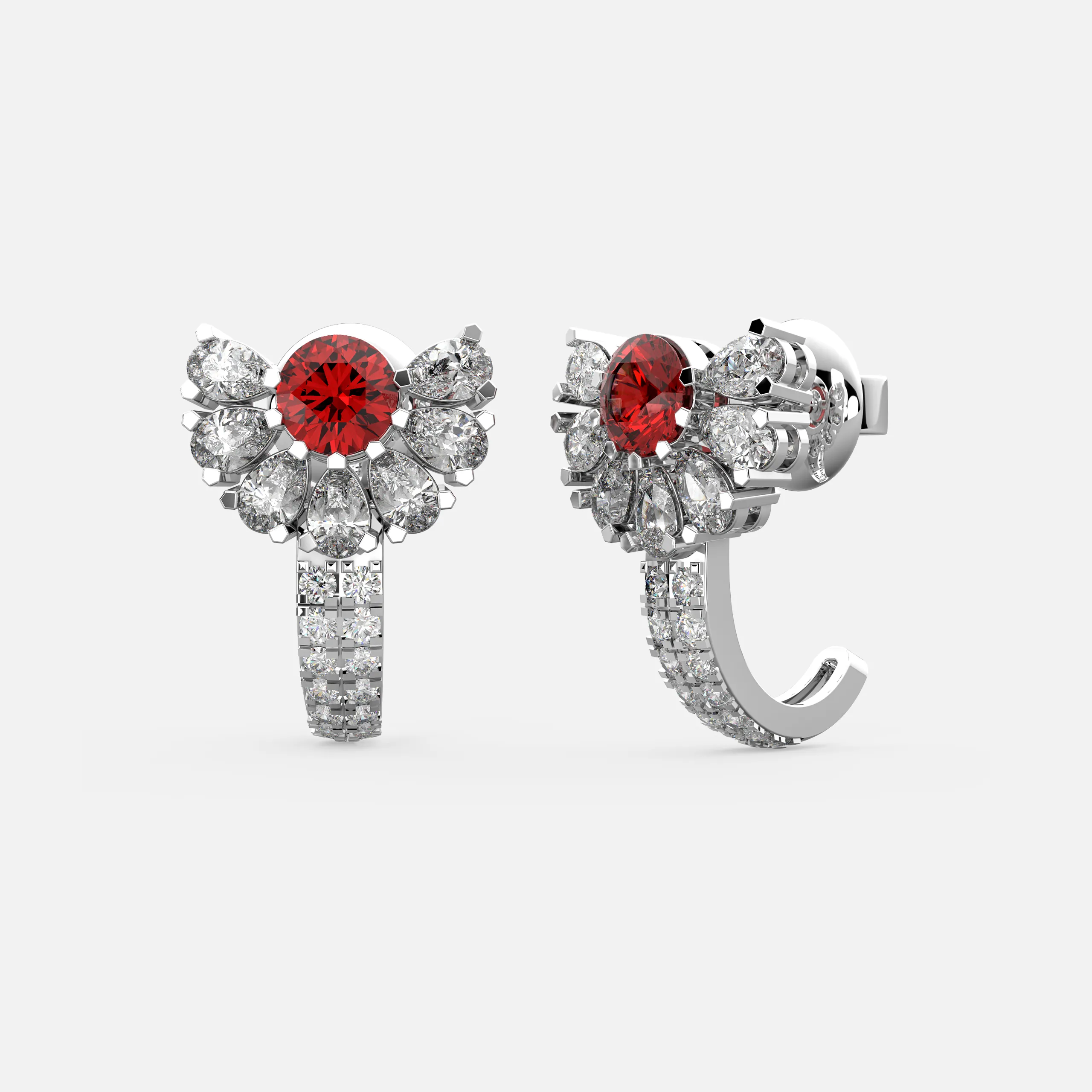 luxurious Square Diamond Earrings