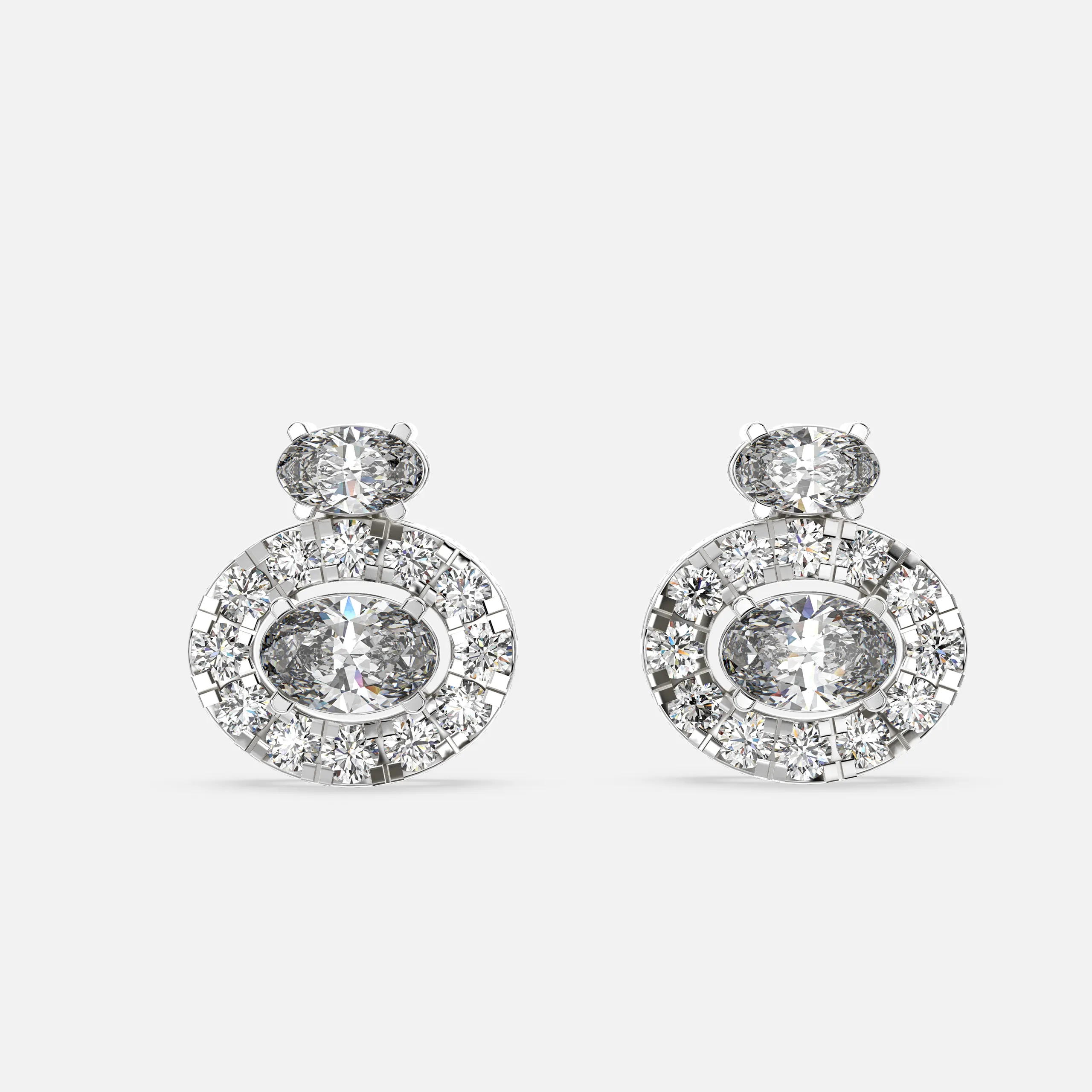 Luna Halo Diamond Earrings
