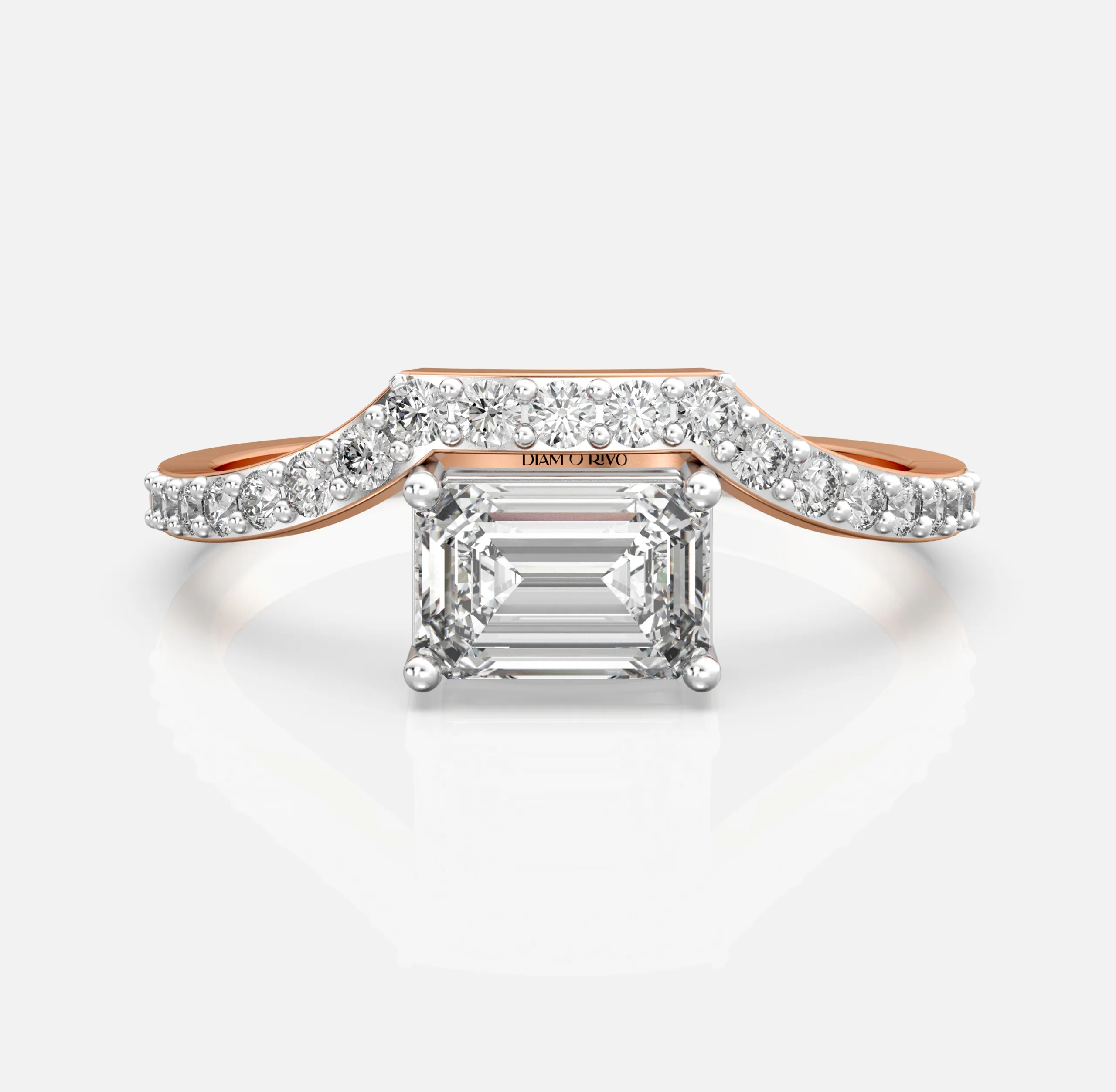 Emerald Arc Diamond Ring
