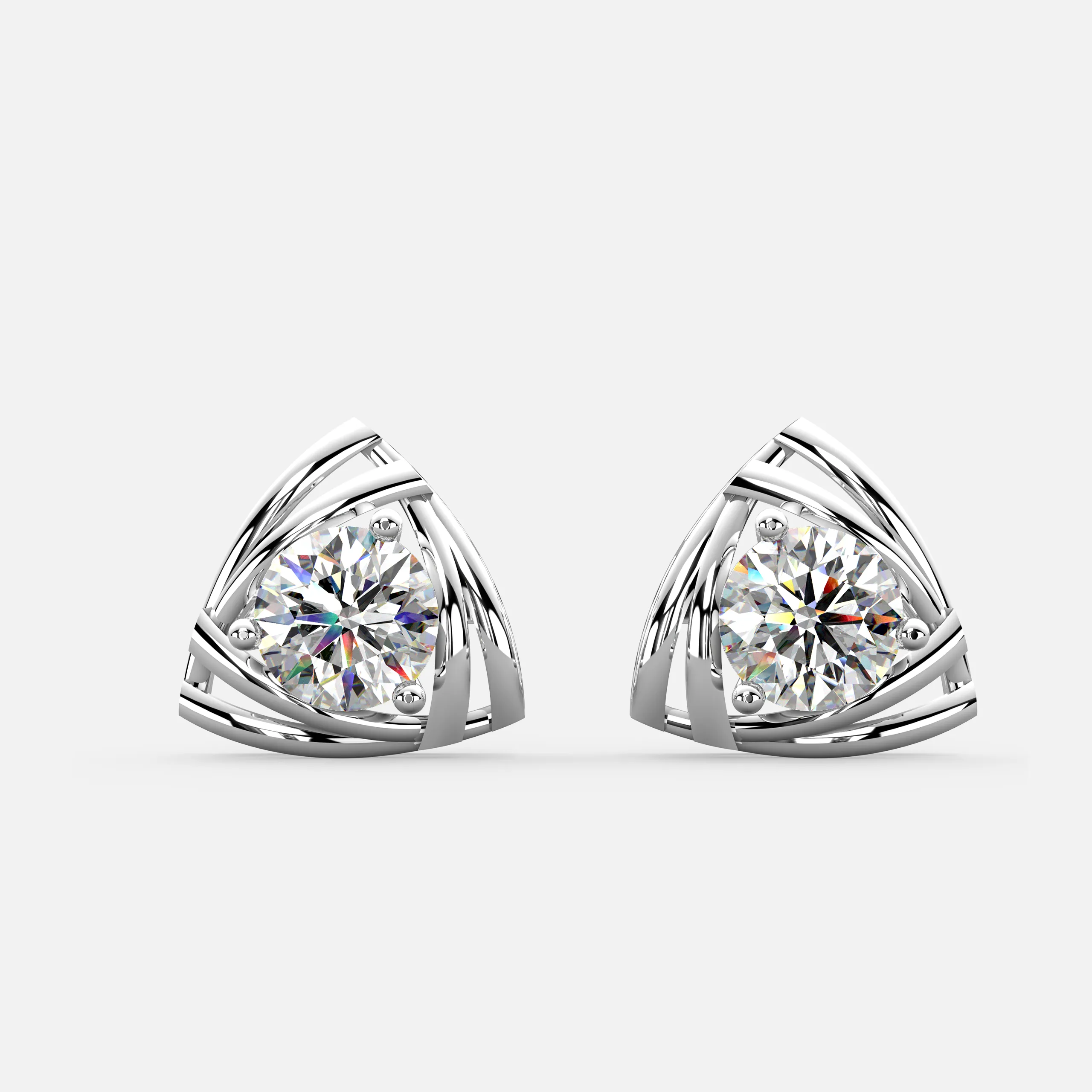 Trinity Weave Diamond Studs