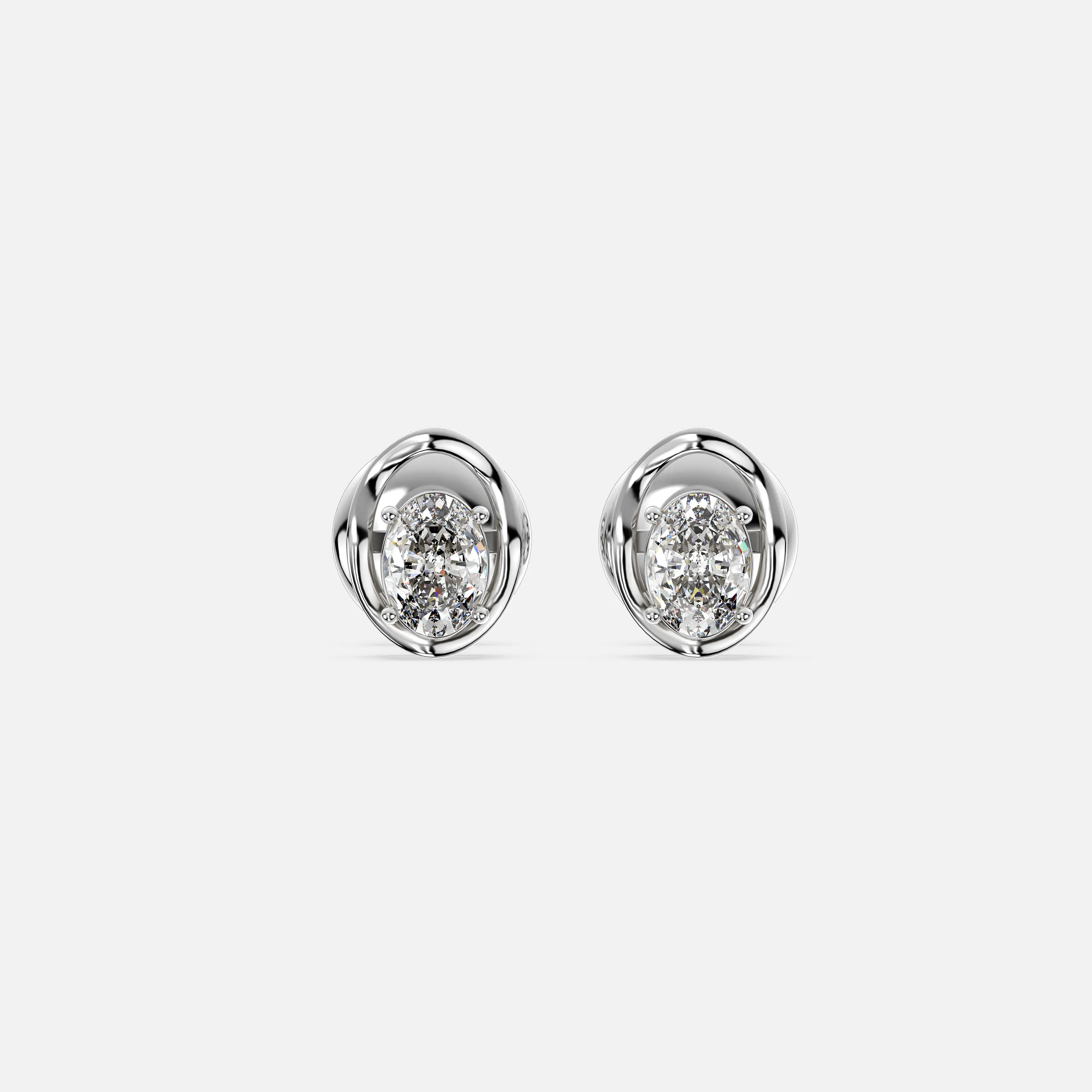 Oval Grace Diamond Earring