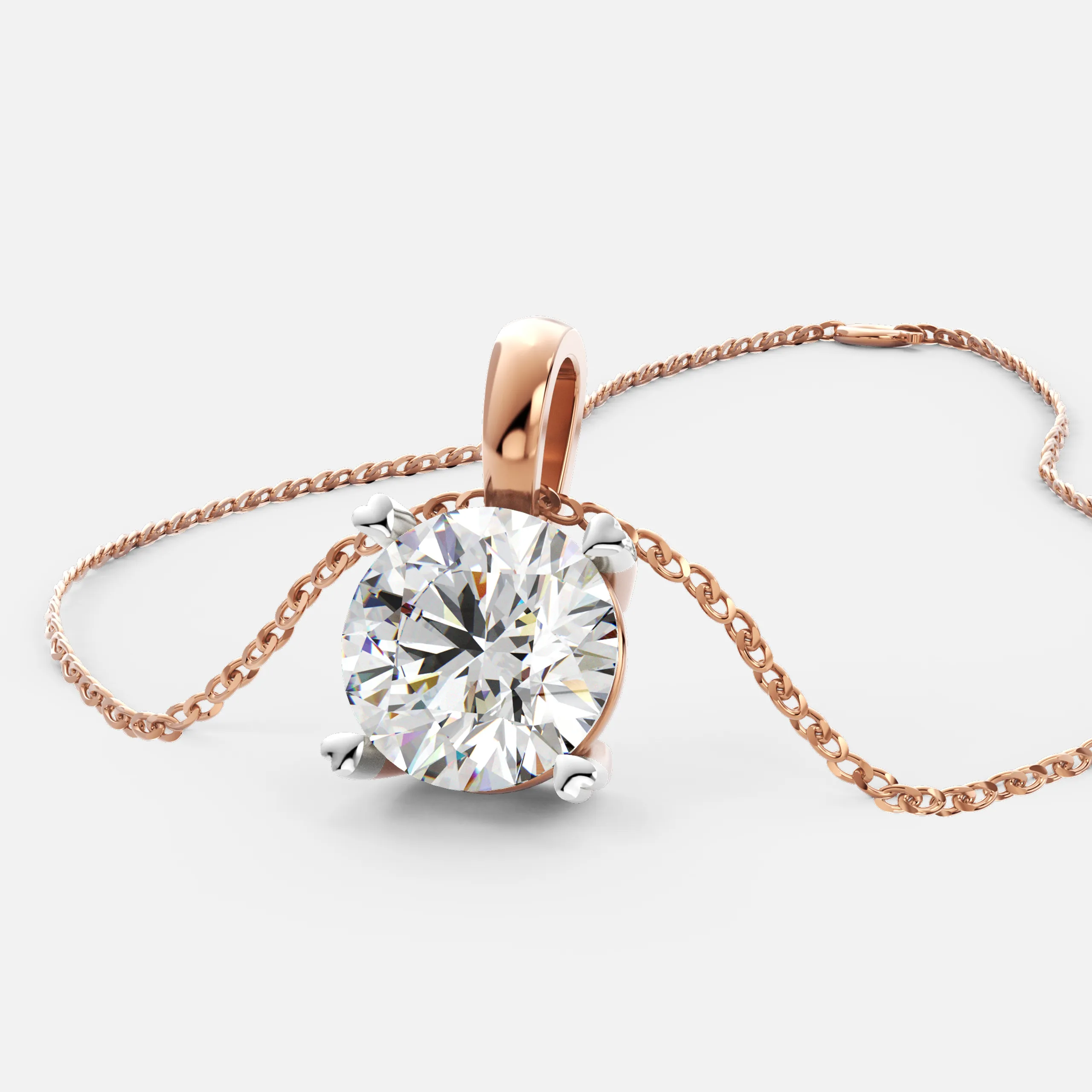 Four-Prong Diamond Pendant