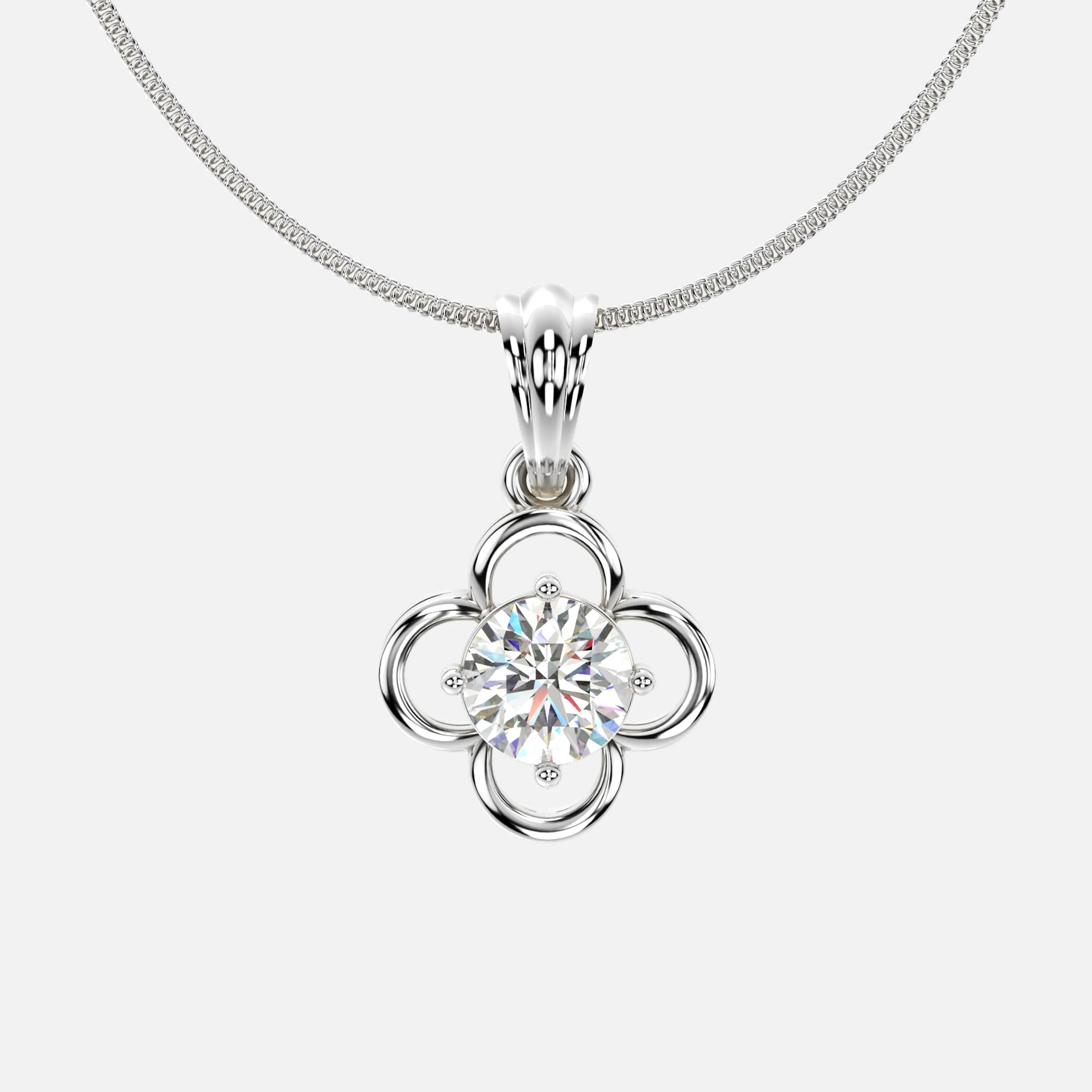 Celestial Petal Diamond Pendant