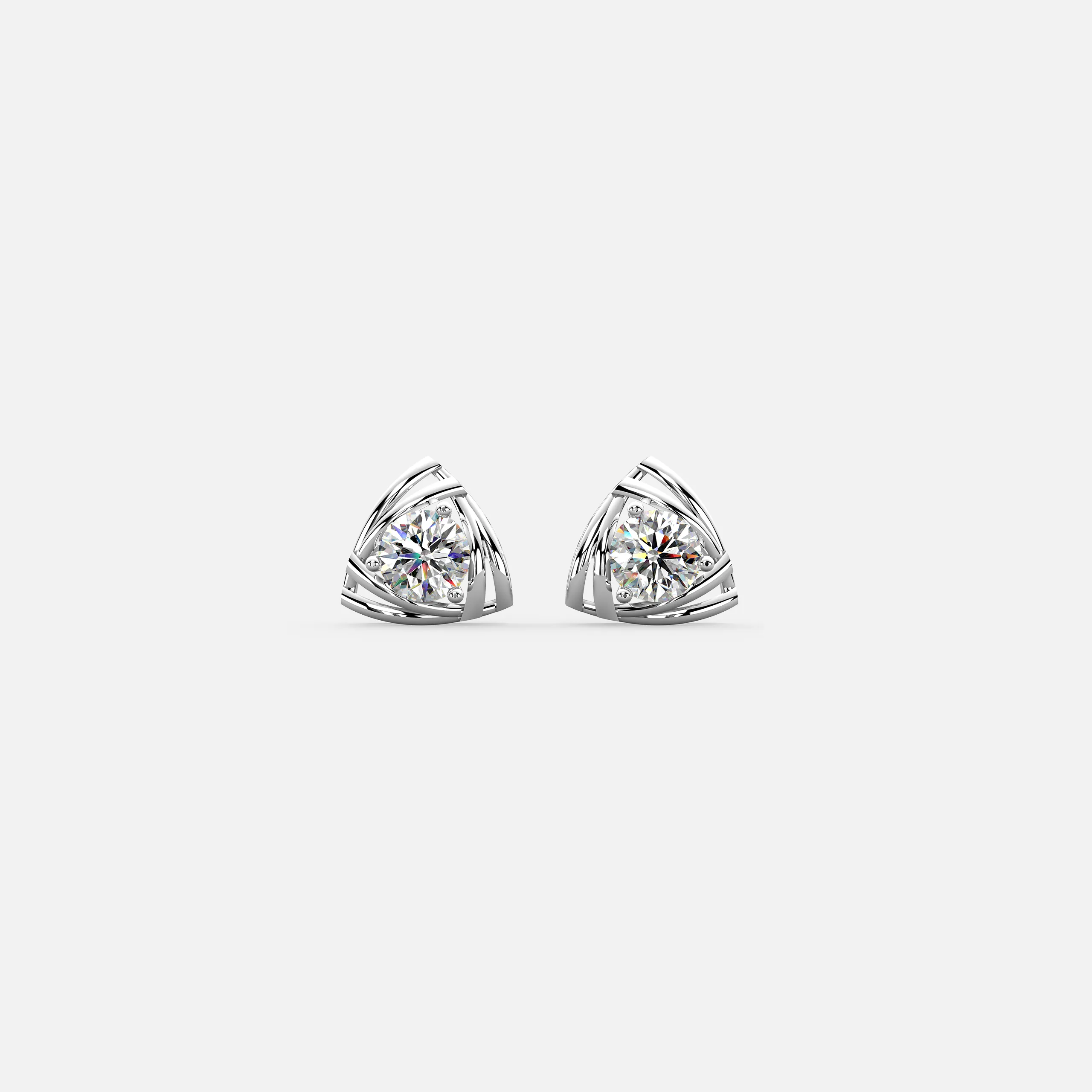 Trinity Weave Diamond Studs