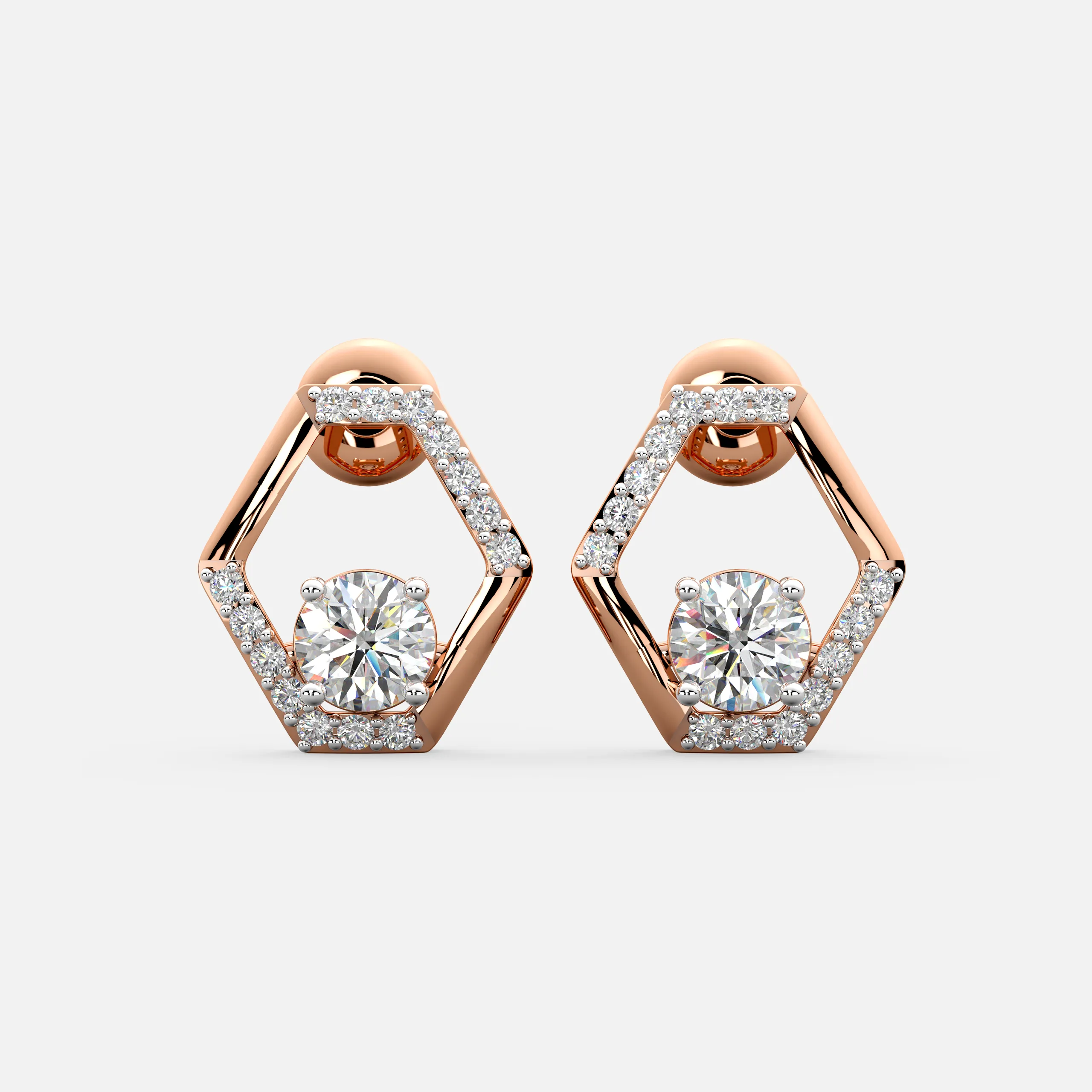 Axel Geometric Diamond Studs
