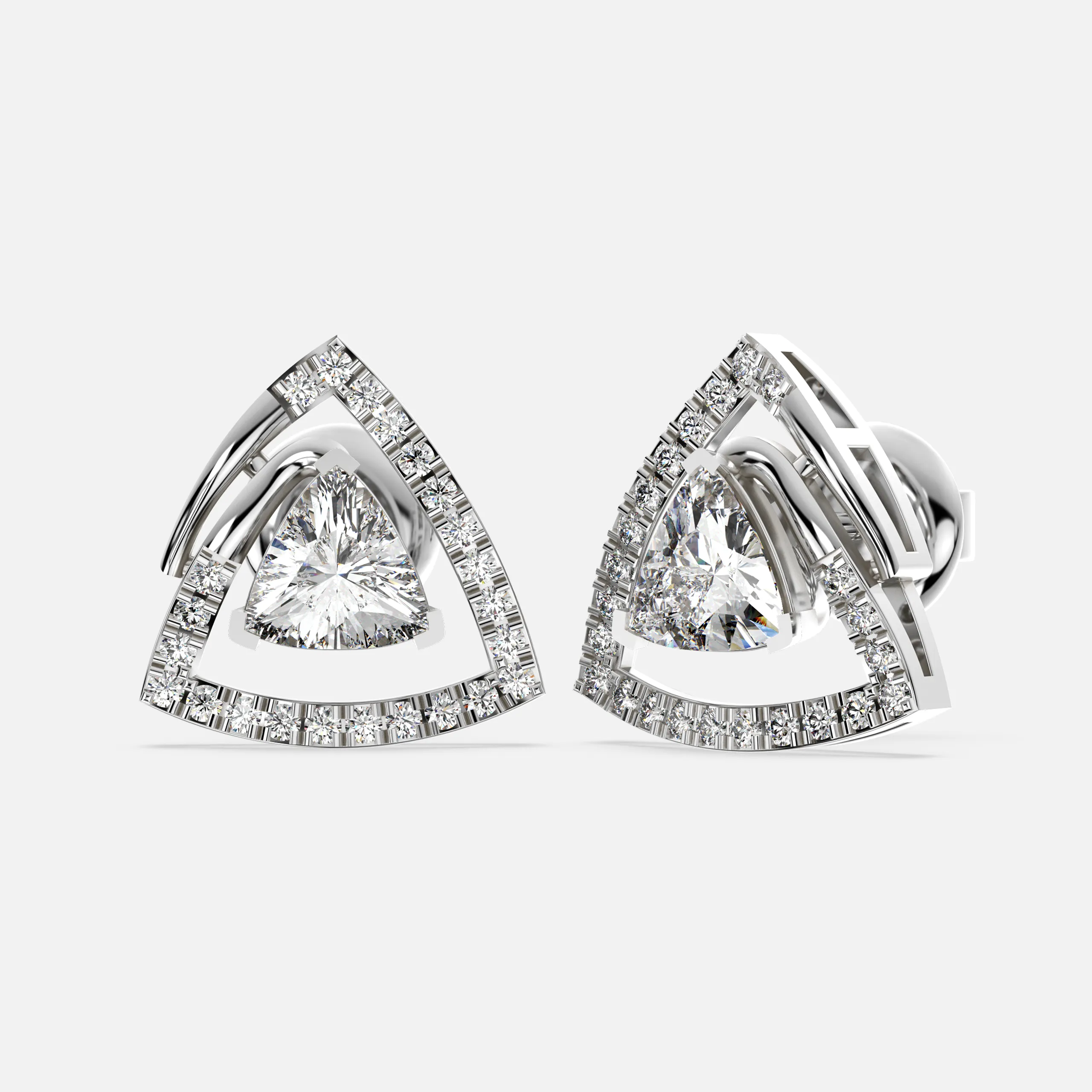 Trionna Curve Diamond Earrings