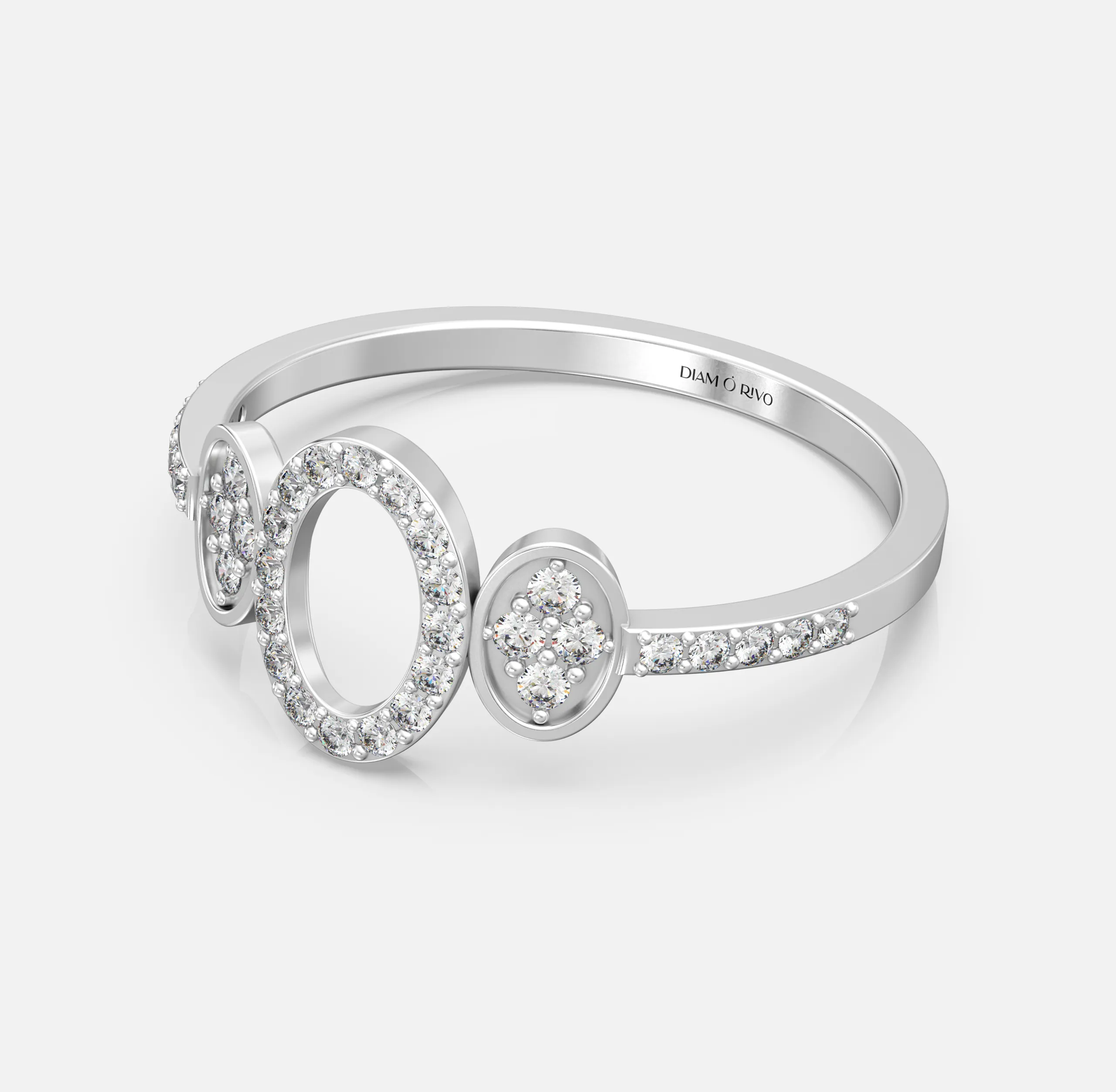 Triple Oval Diamond Ring