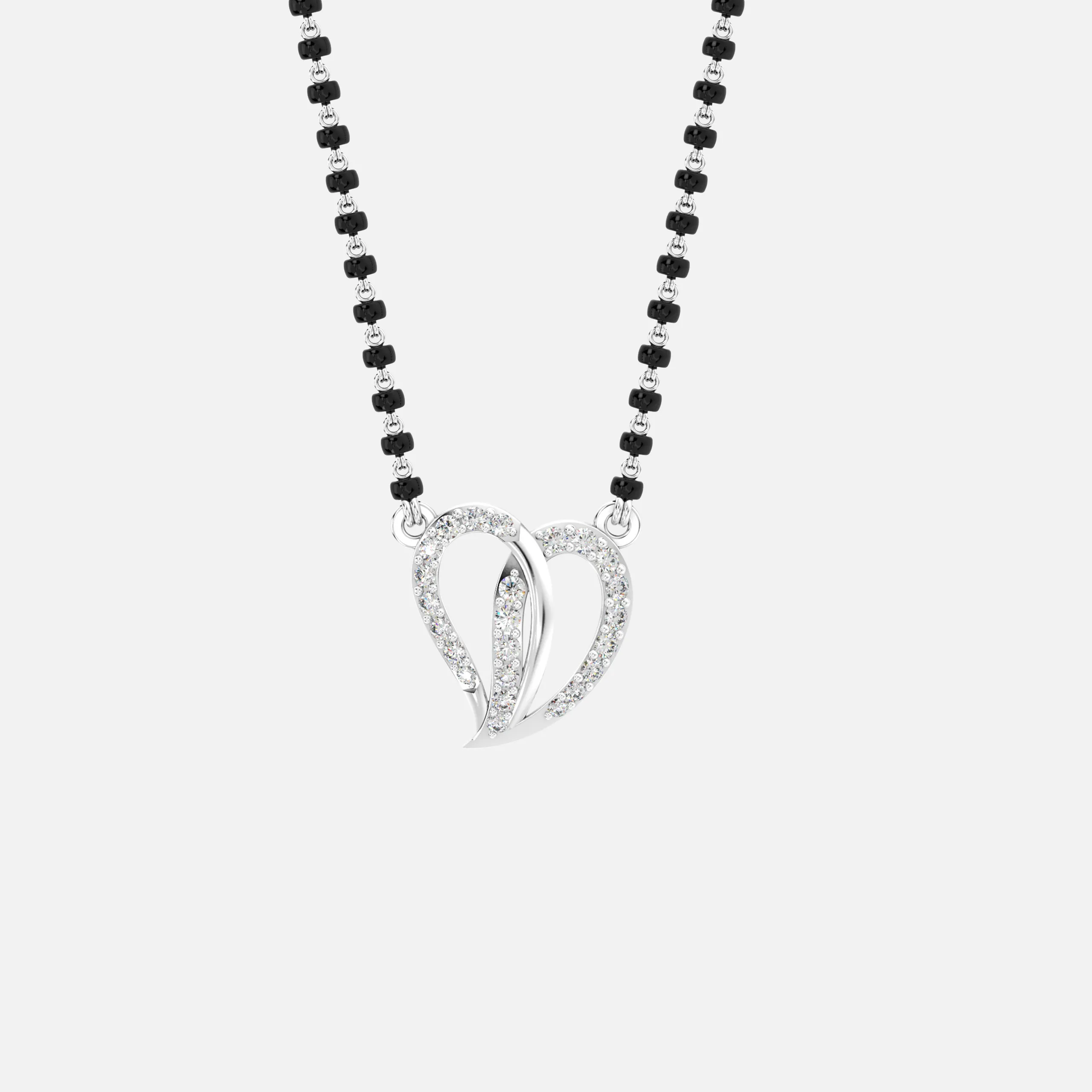 Twin Heart Diamond Mangalsutra