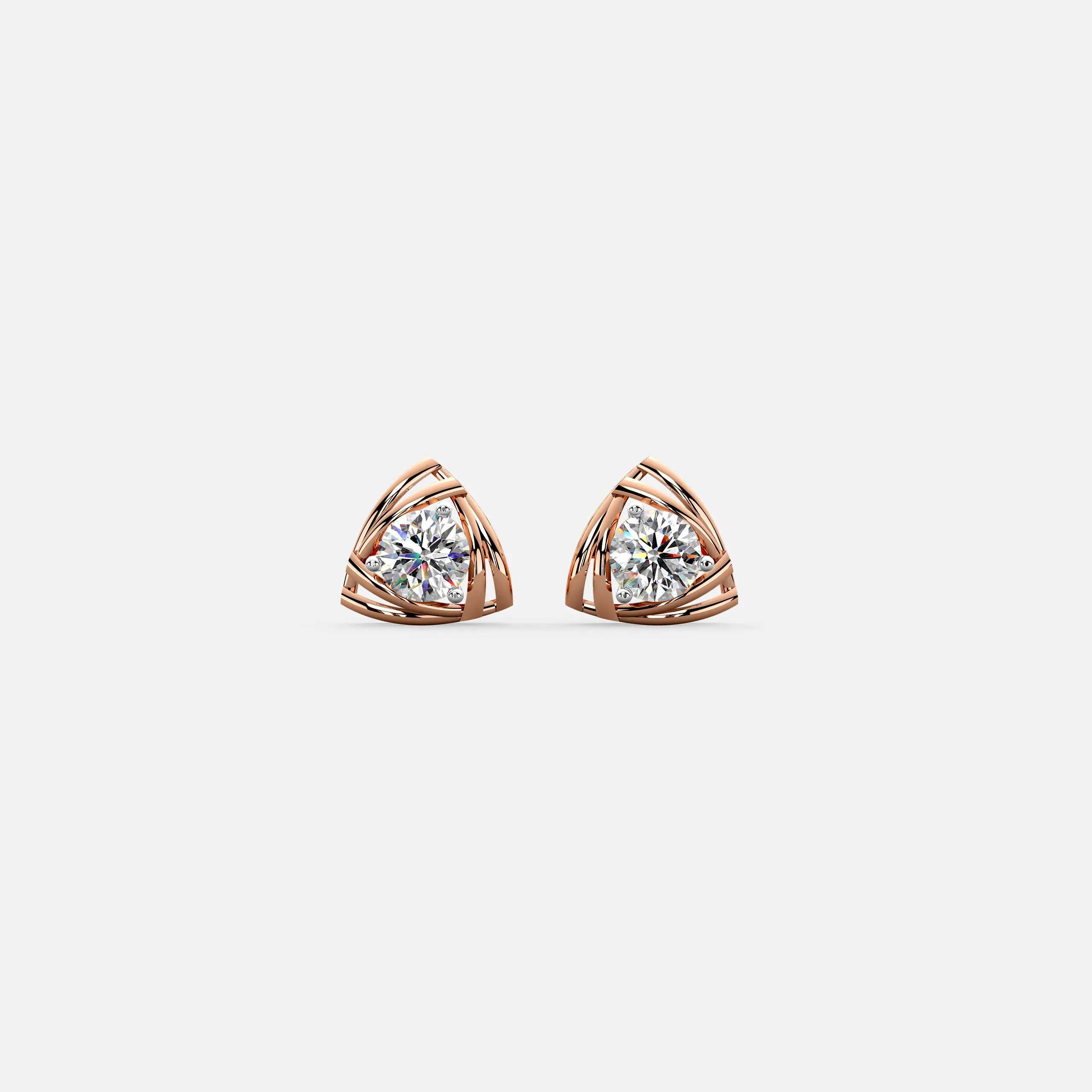 Trinity Weave Diamond Studs