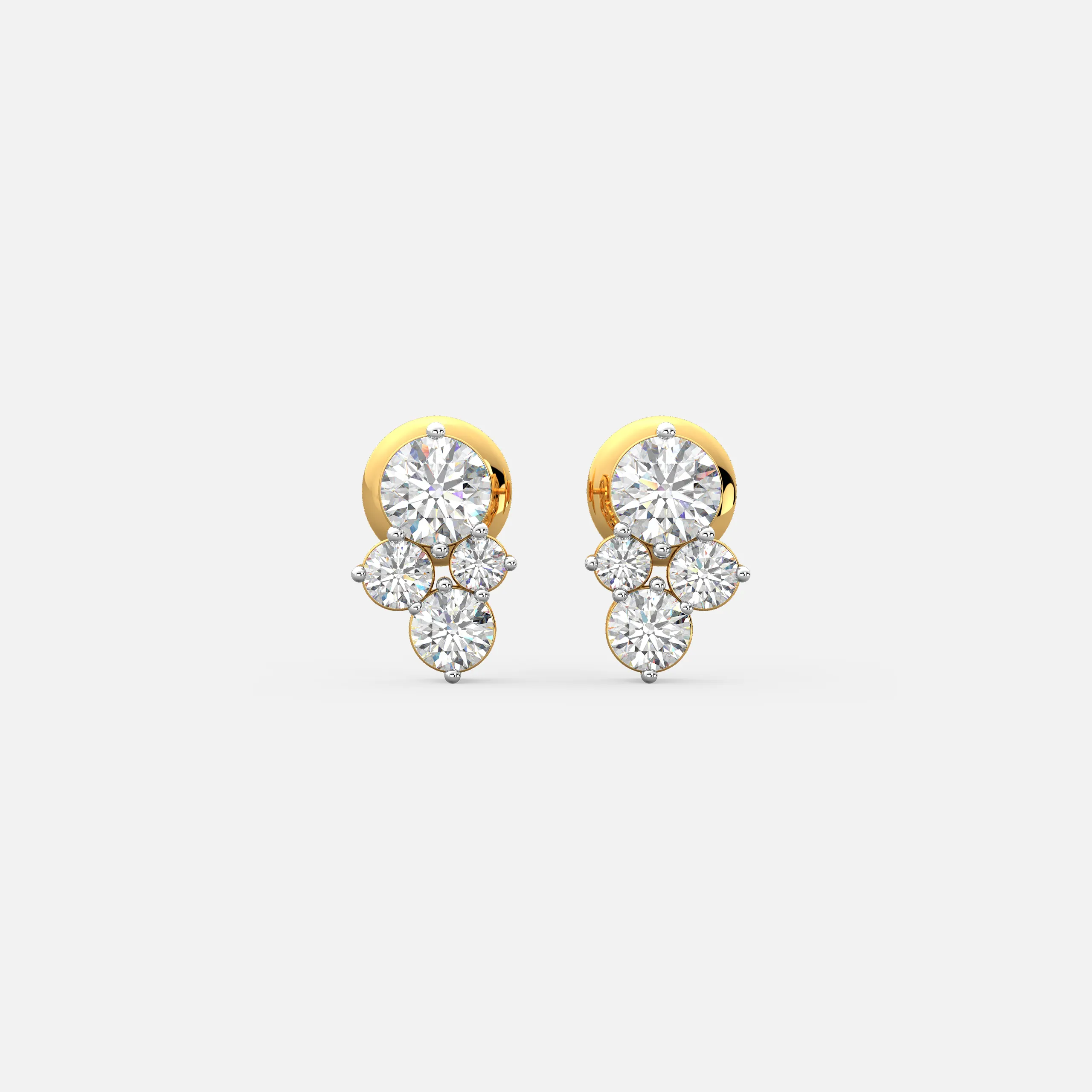 Petal Crest Diamond Earrings
