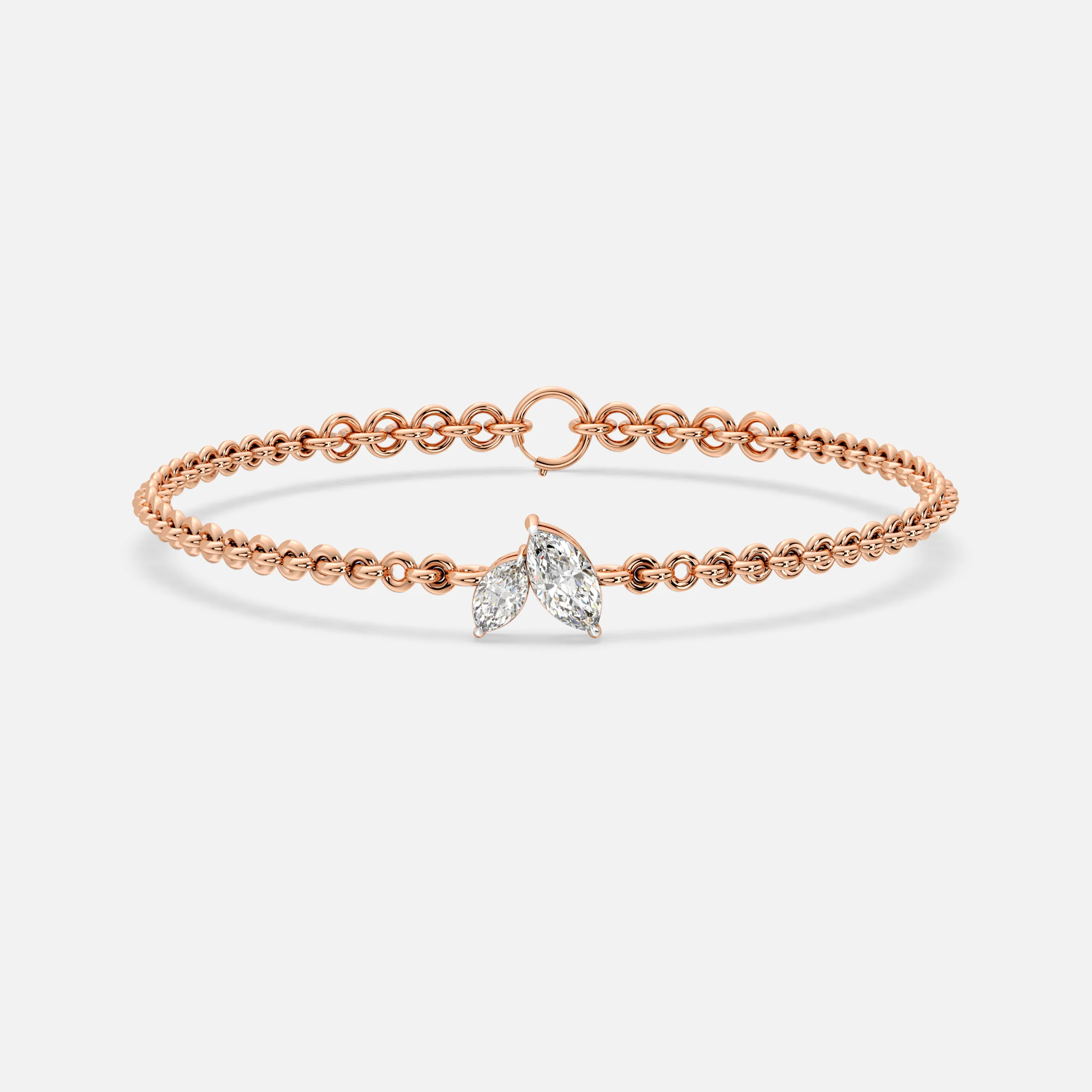 Twin Leaf Diamond Bracelet