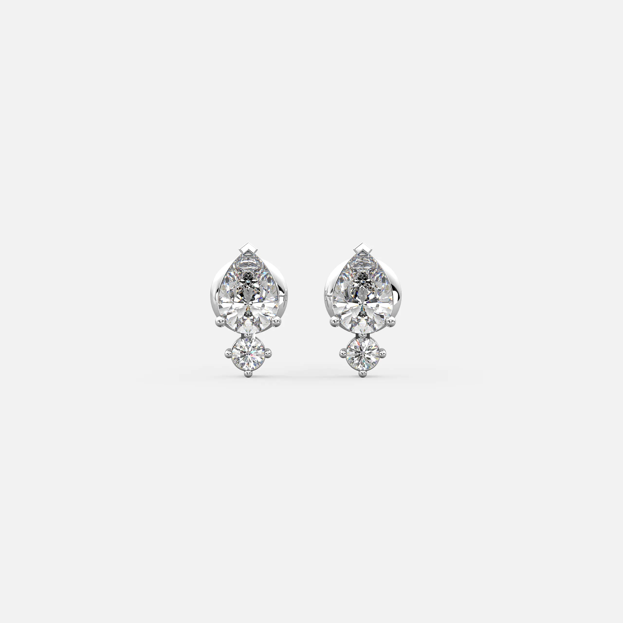 Pear Dewdrop Diamond Earrings