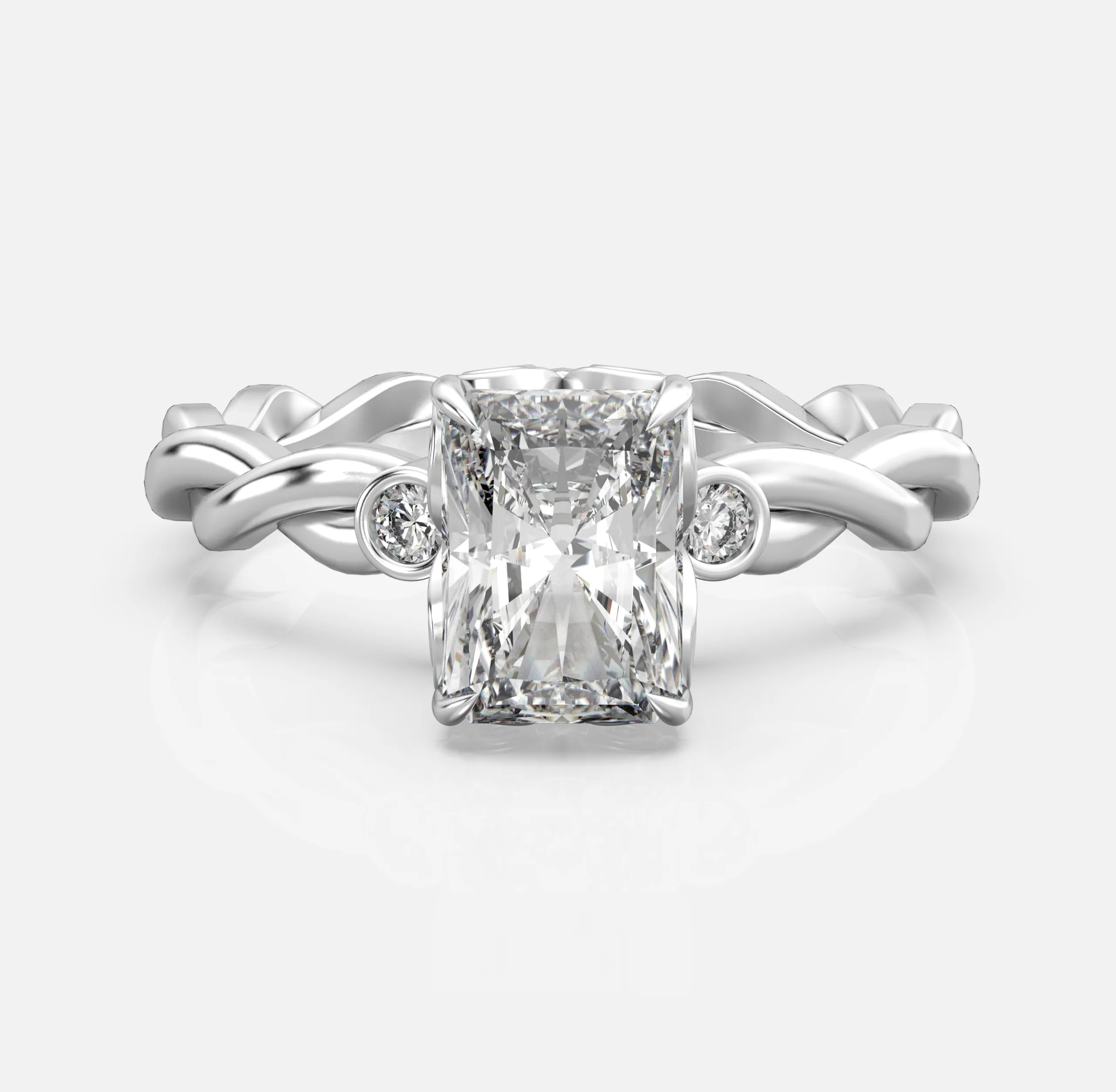 Twisted Radiance Diamond Ring
