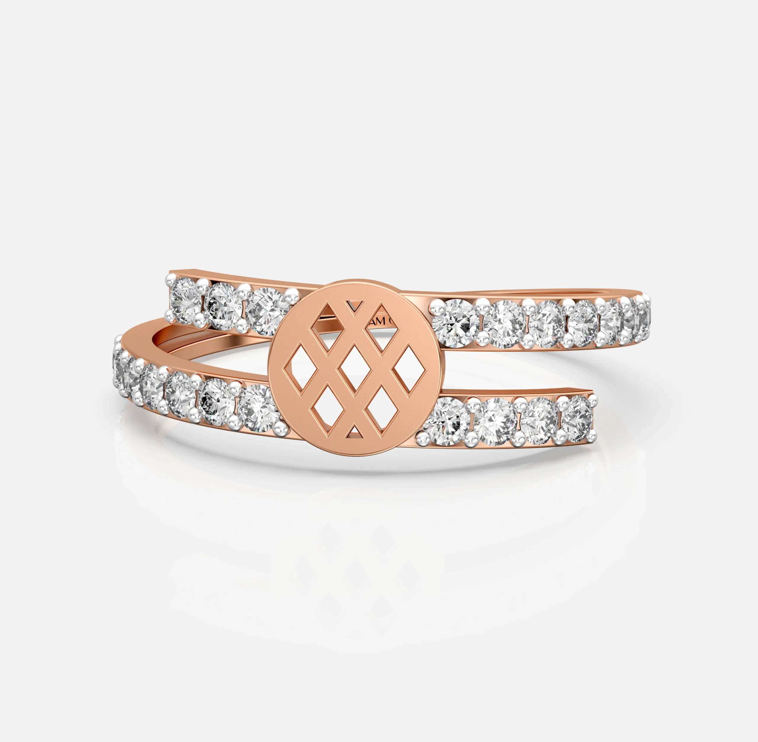 Lattice Embrace Diamond Ring