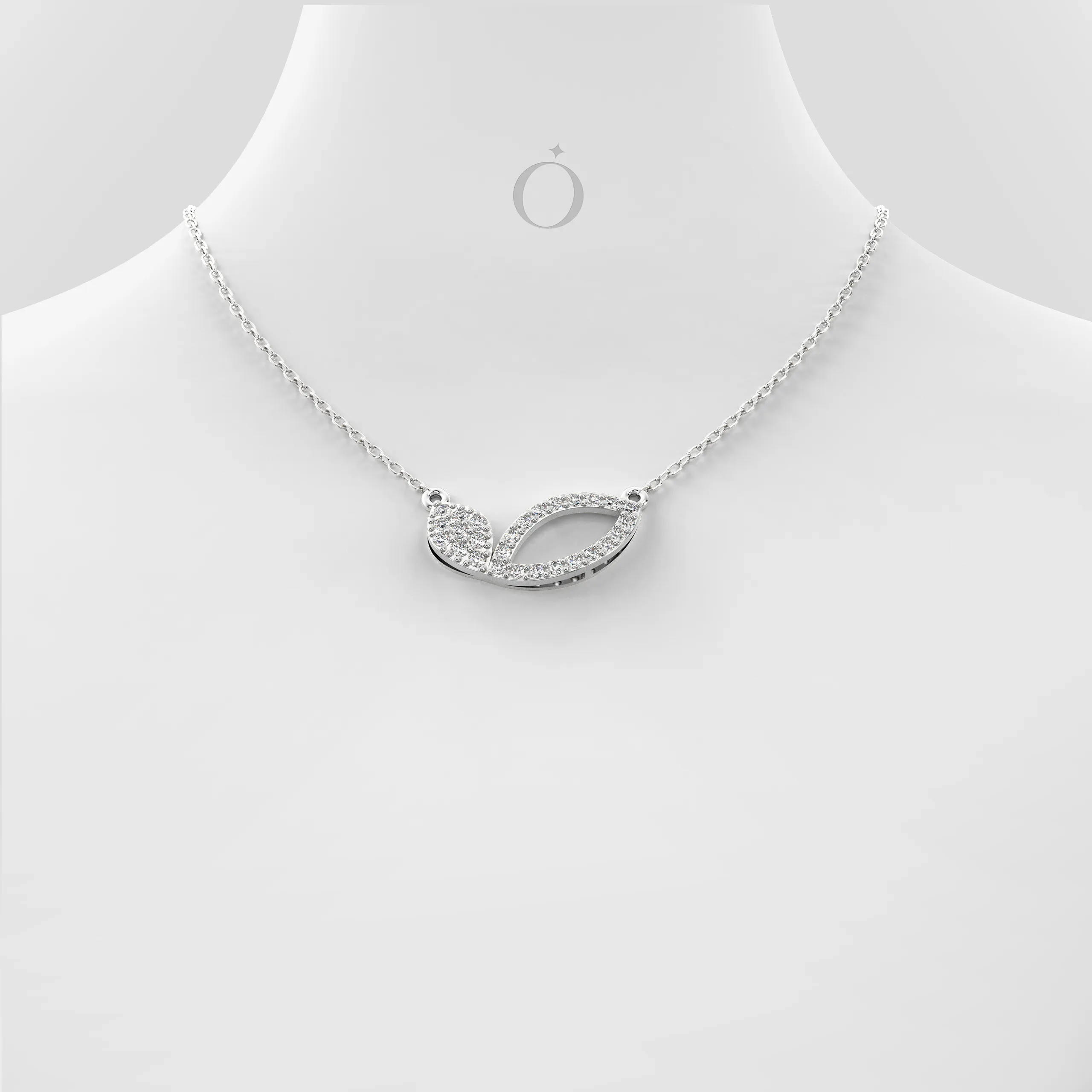 Diamond Leaf Necklace