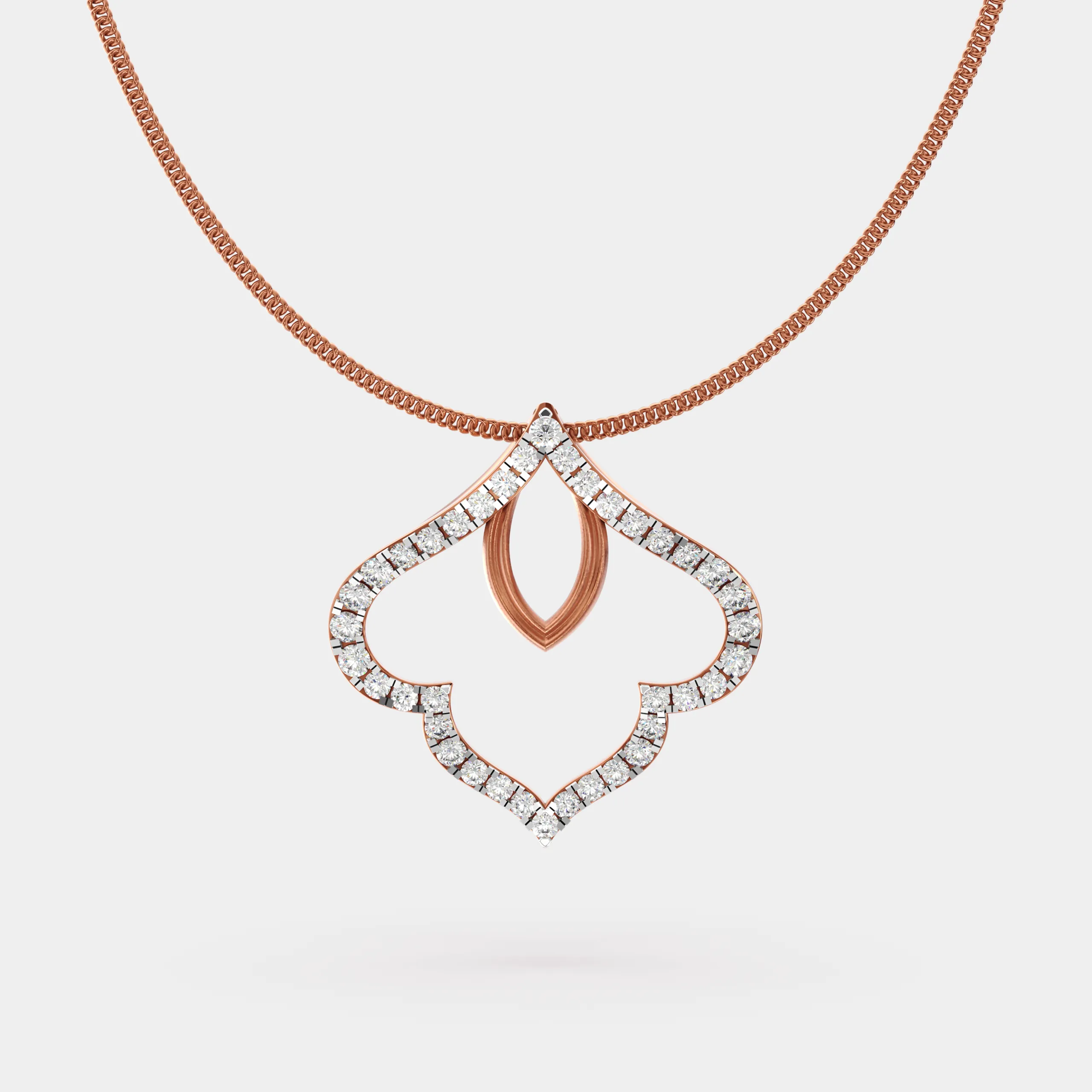 Diamond Heart Frame Pendant