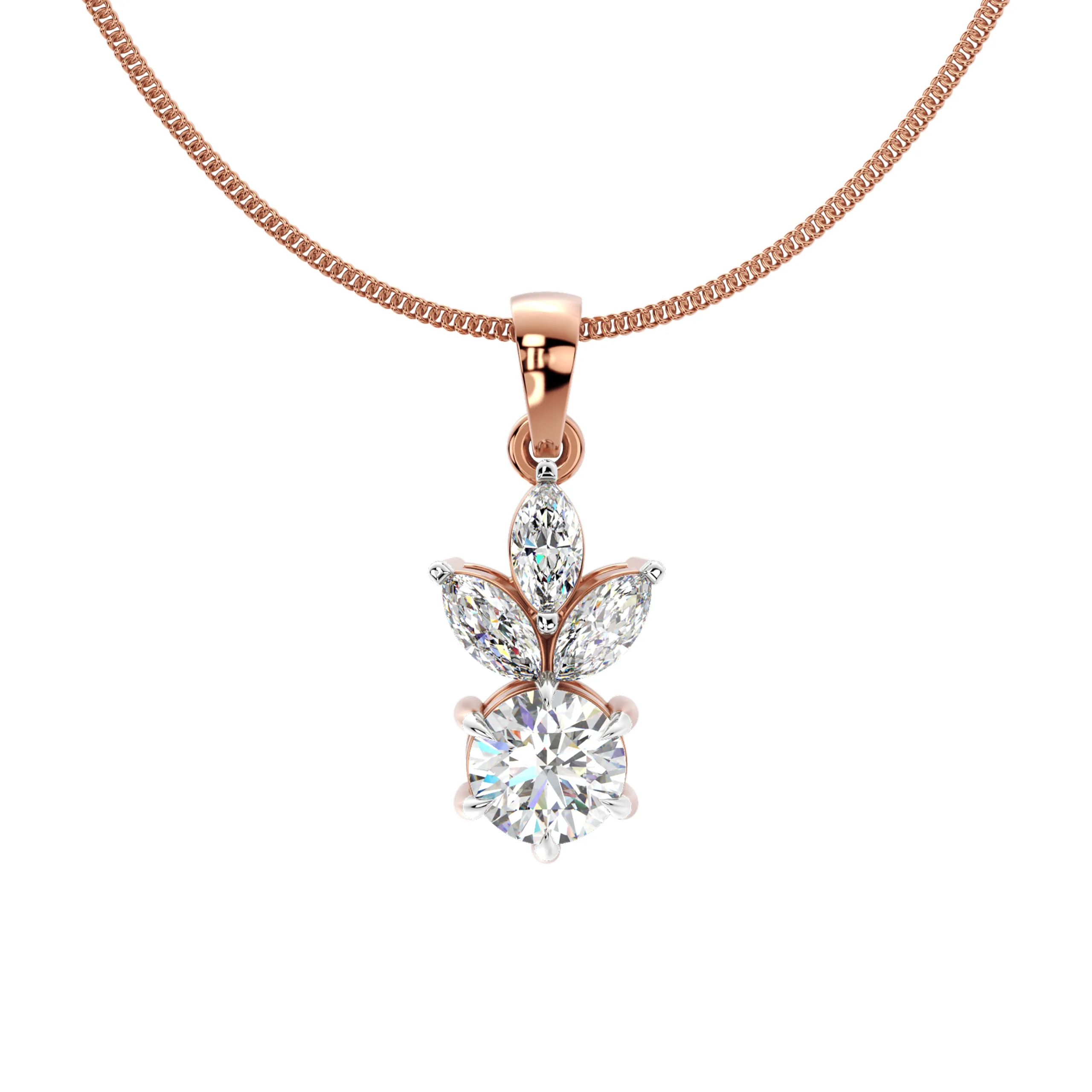 Eterna Leaf Diamond Pendant