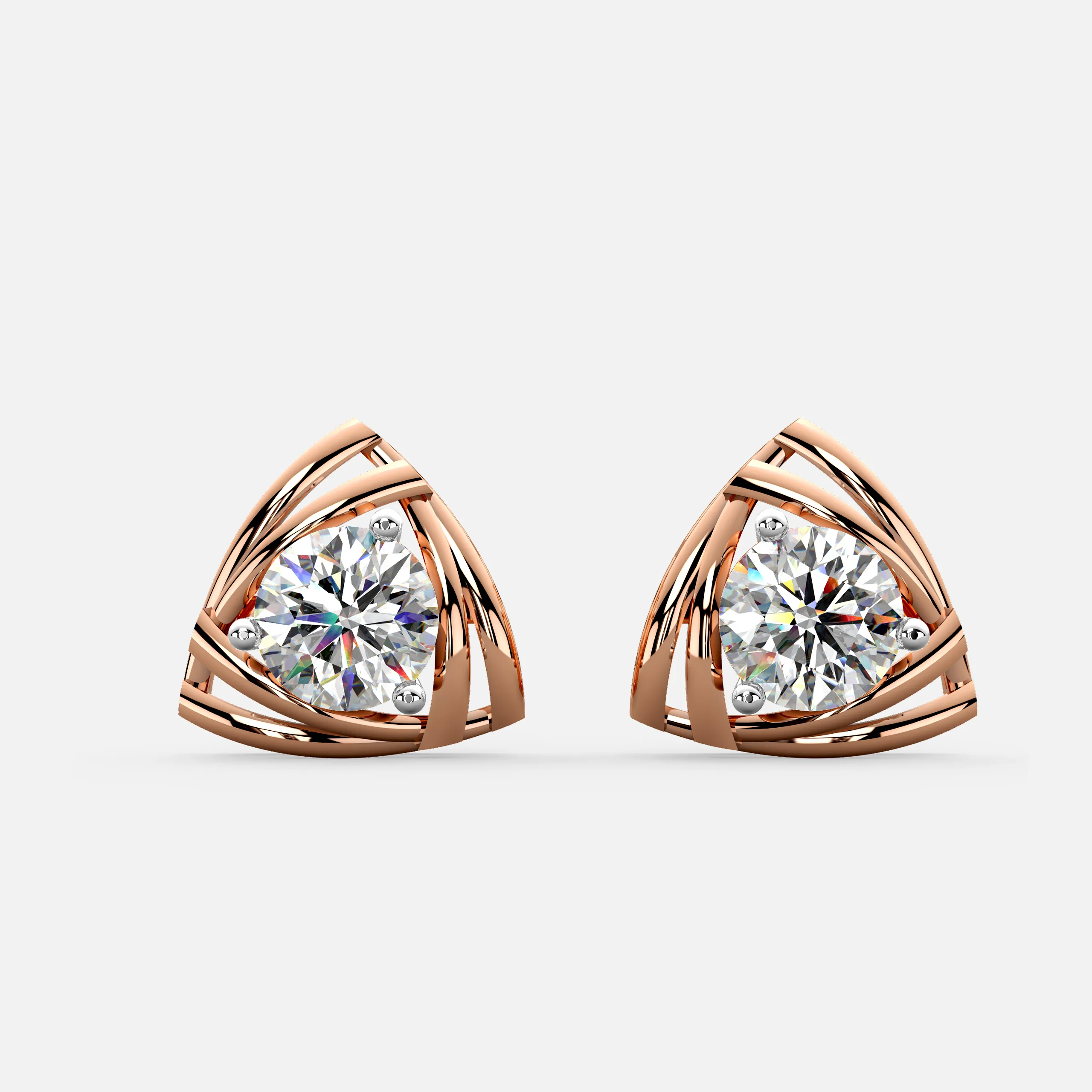 Trinity Weave Diamond Studs