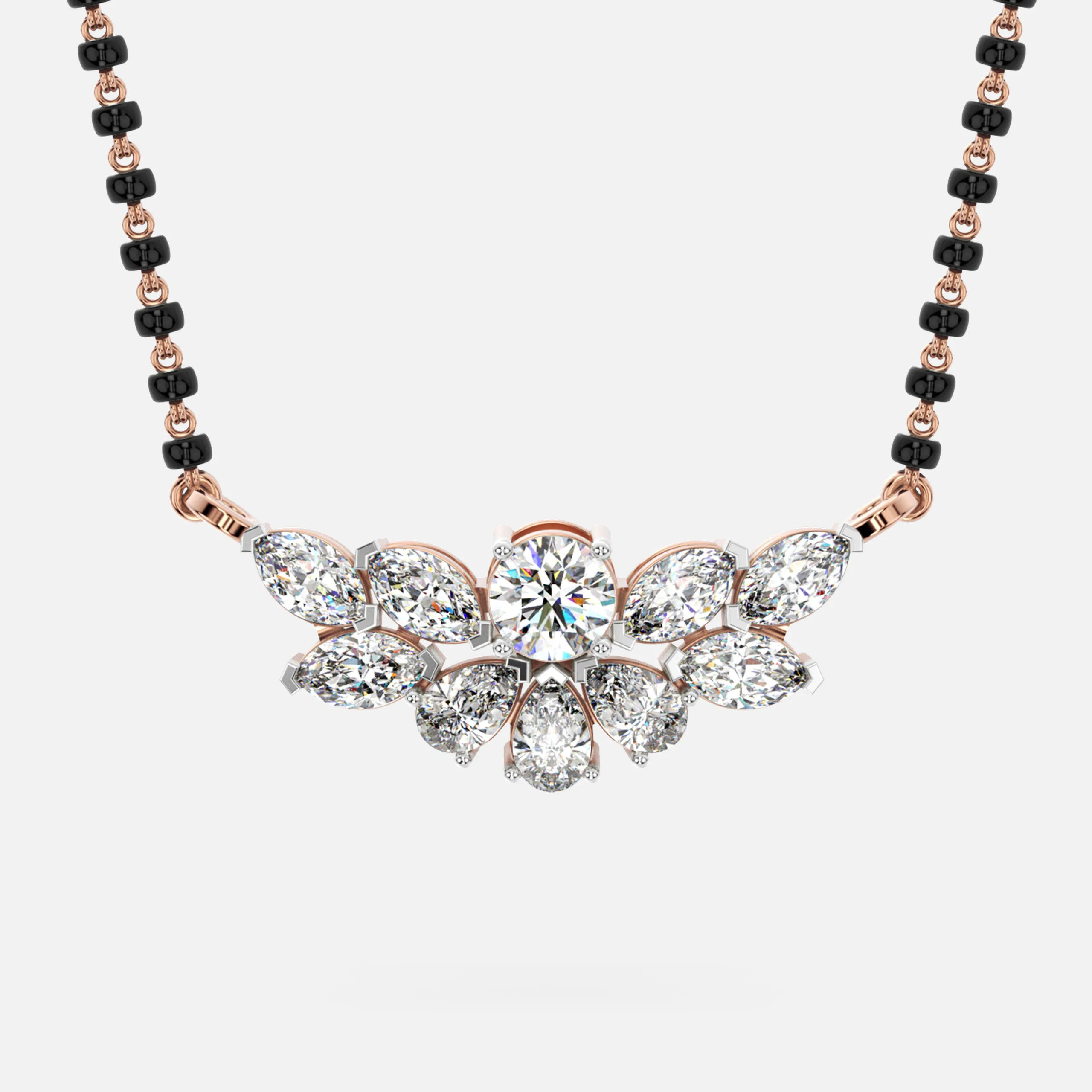Radiant Petal Diamond Mangalsutra