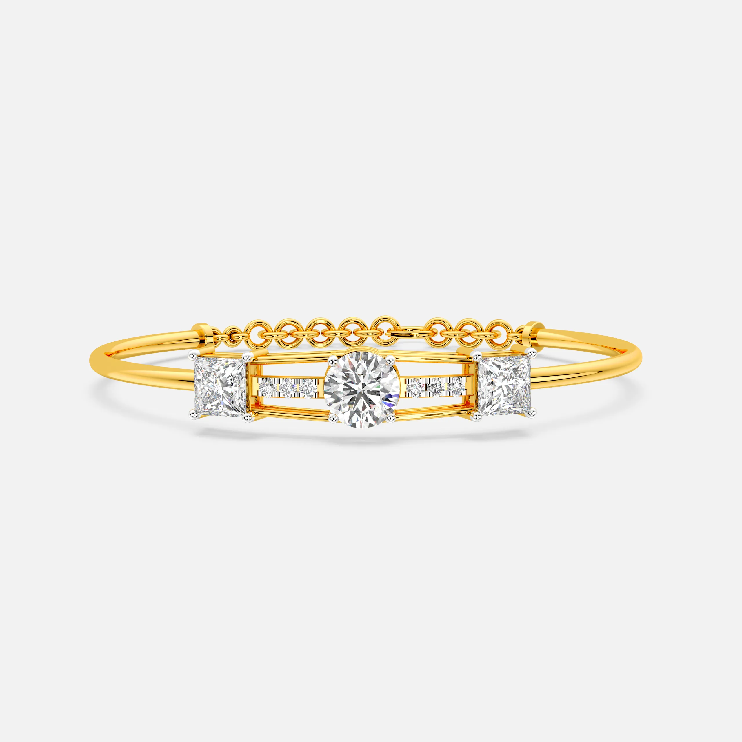 Crown Link Diamond Bracelet