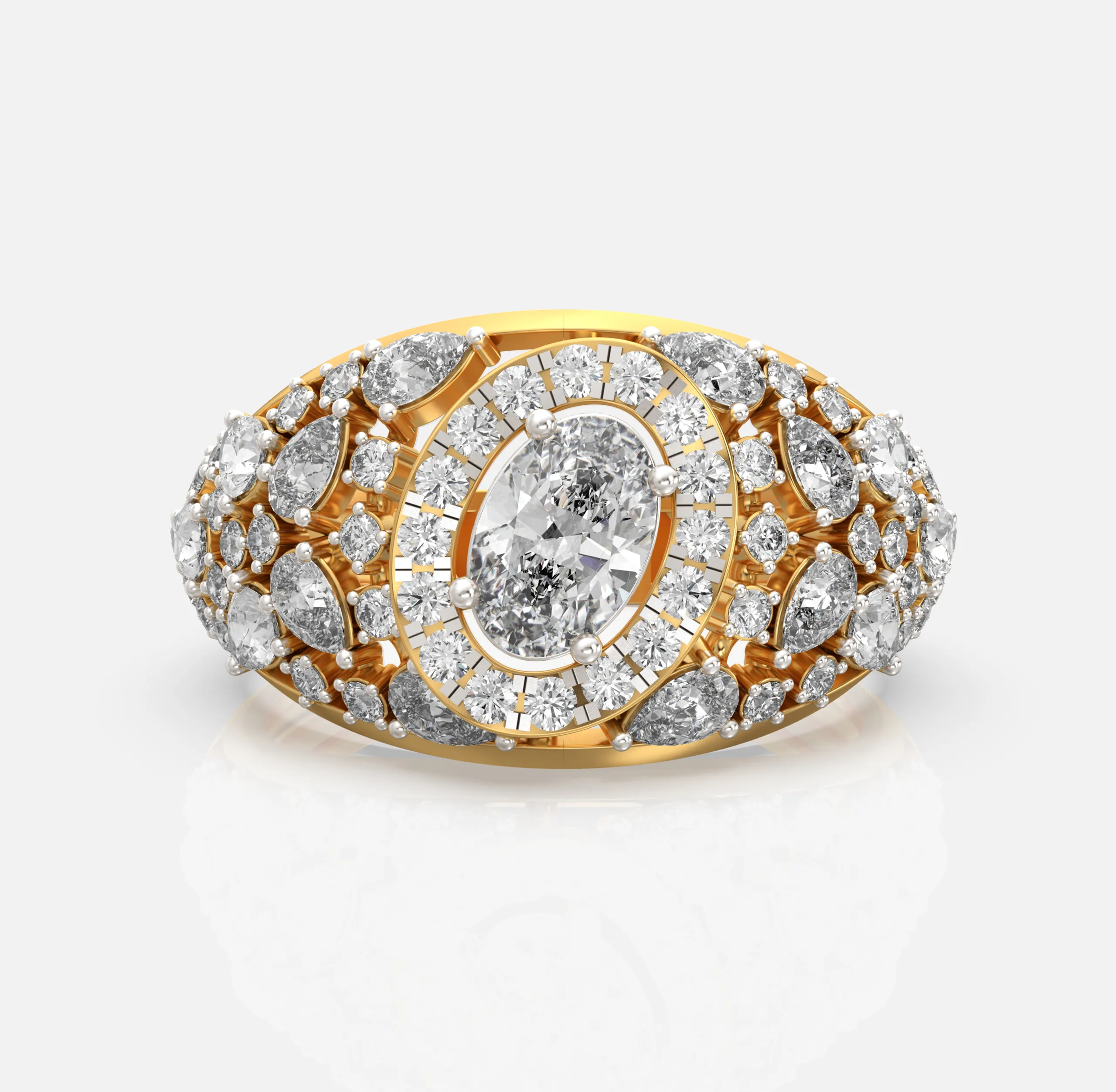 Radiant Halo Bloom Ring