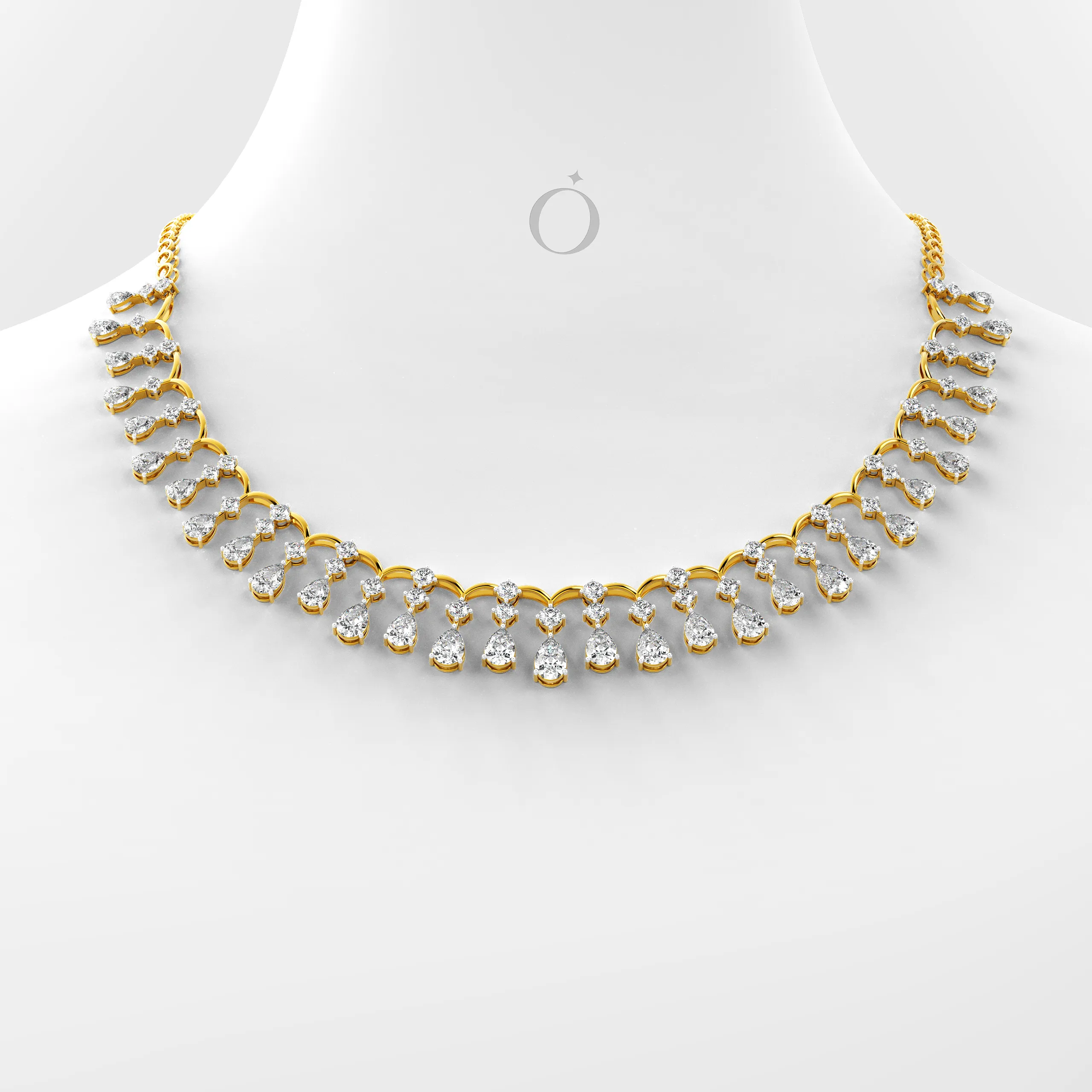 Aurevine Drop Diamond Necklace
