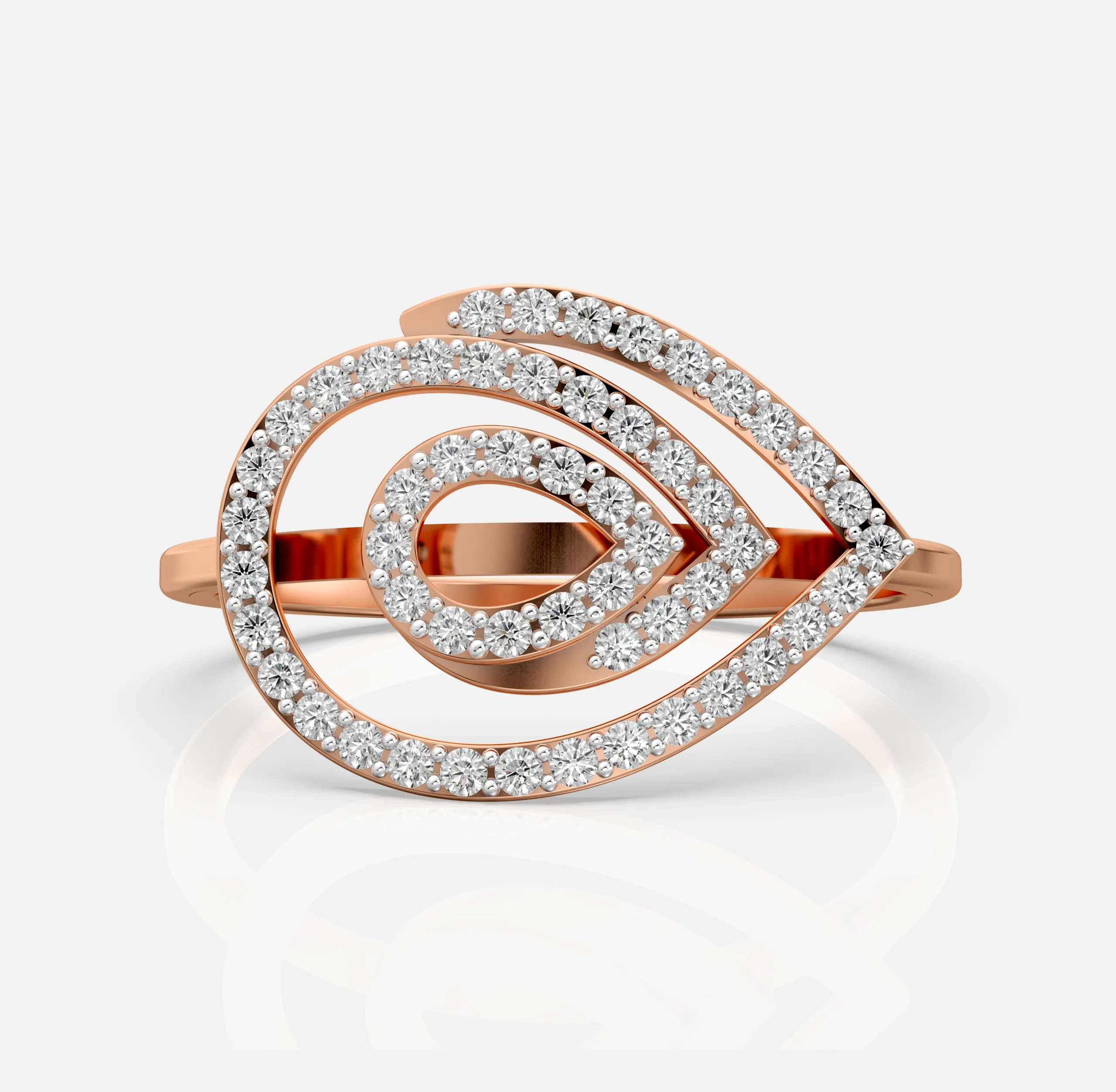 Triple Leaf Diamond Ring