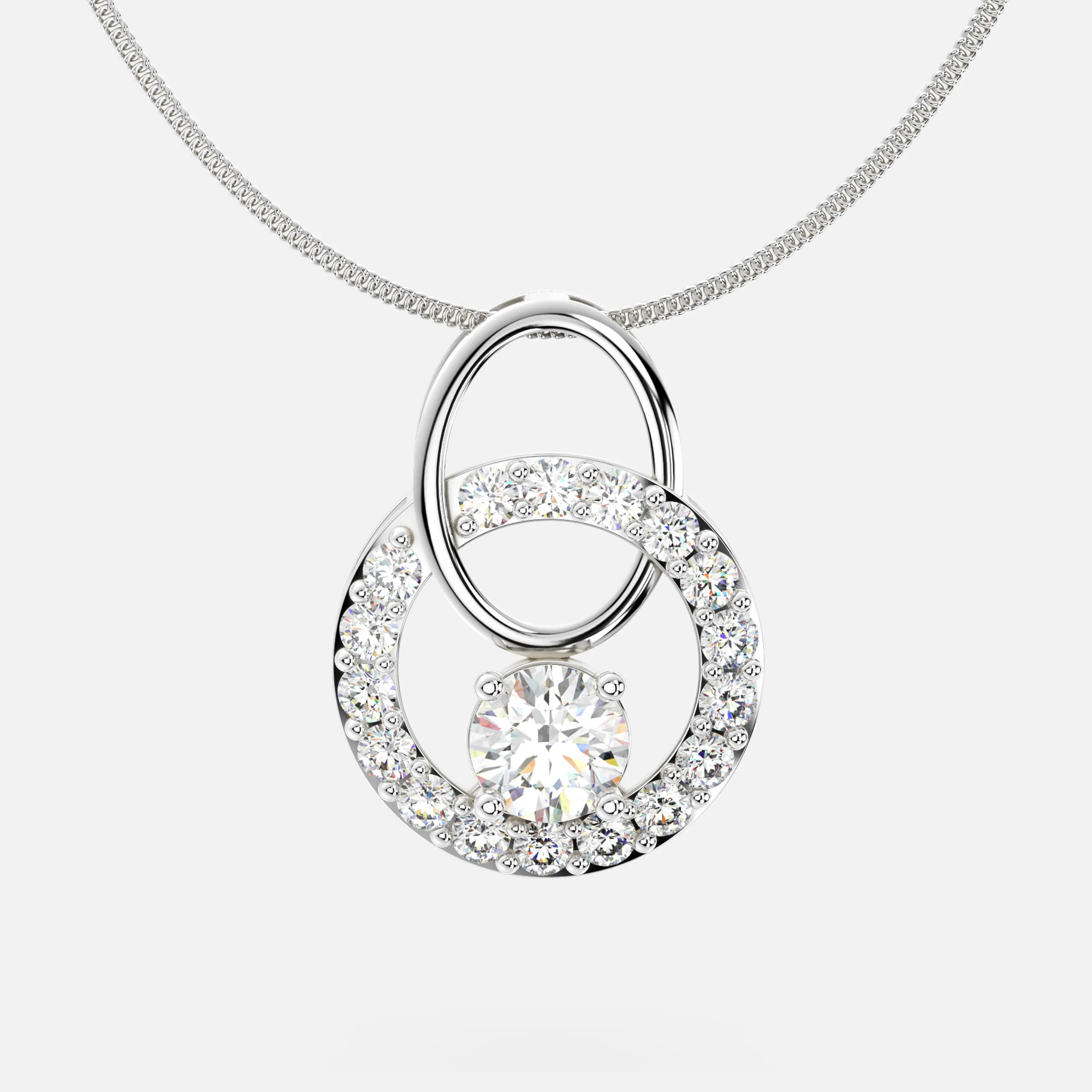 Aurora Round Diamond Pendant