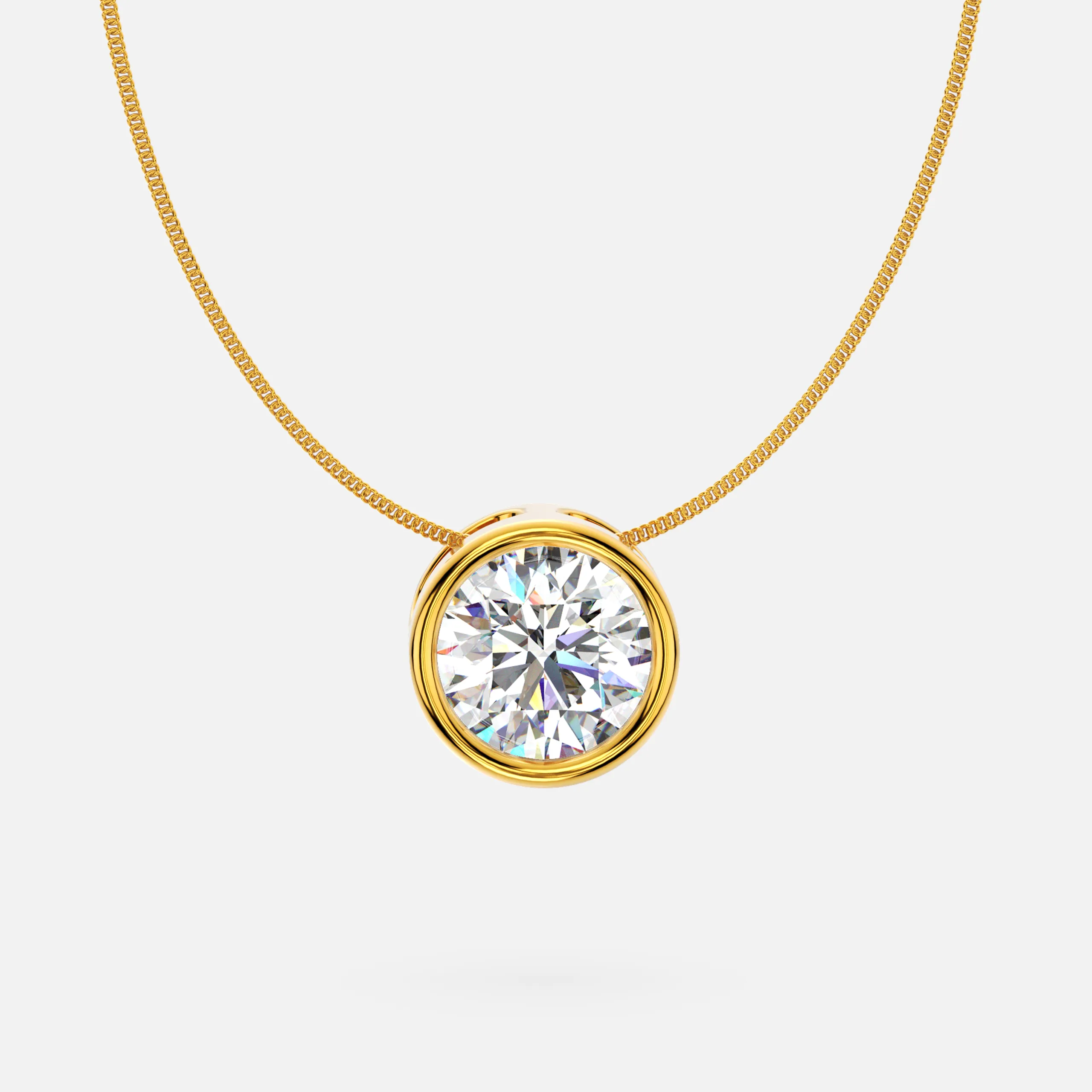 Radiant Round Diamond Pendant