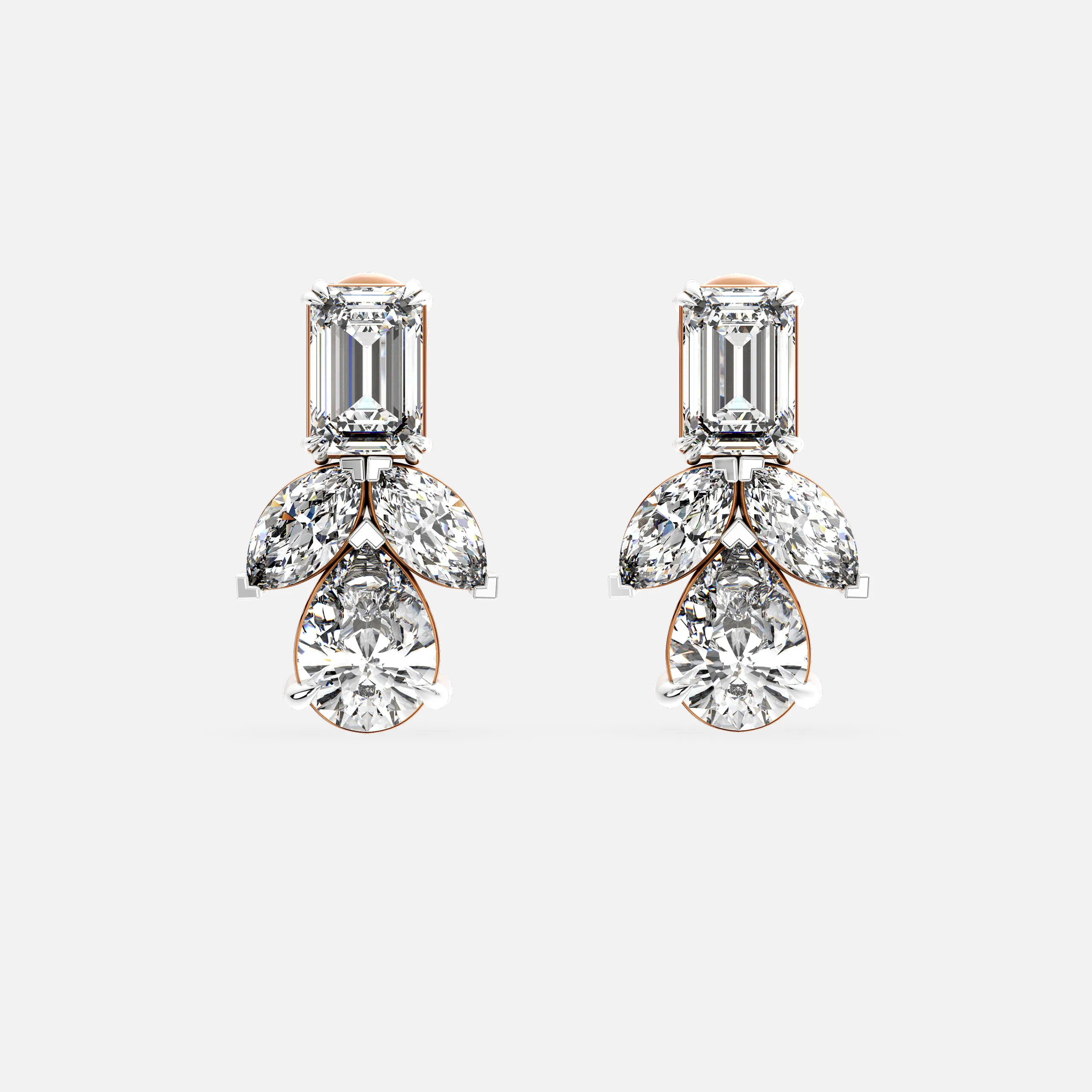Diamond Petal Earrings