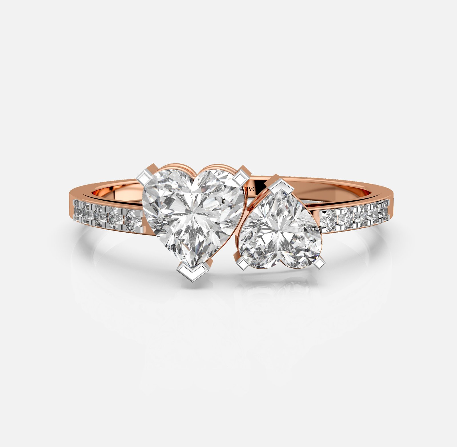 Amoris Twin Heart Diamond Ring