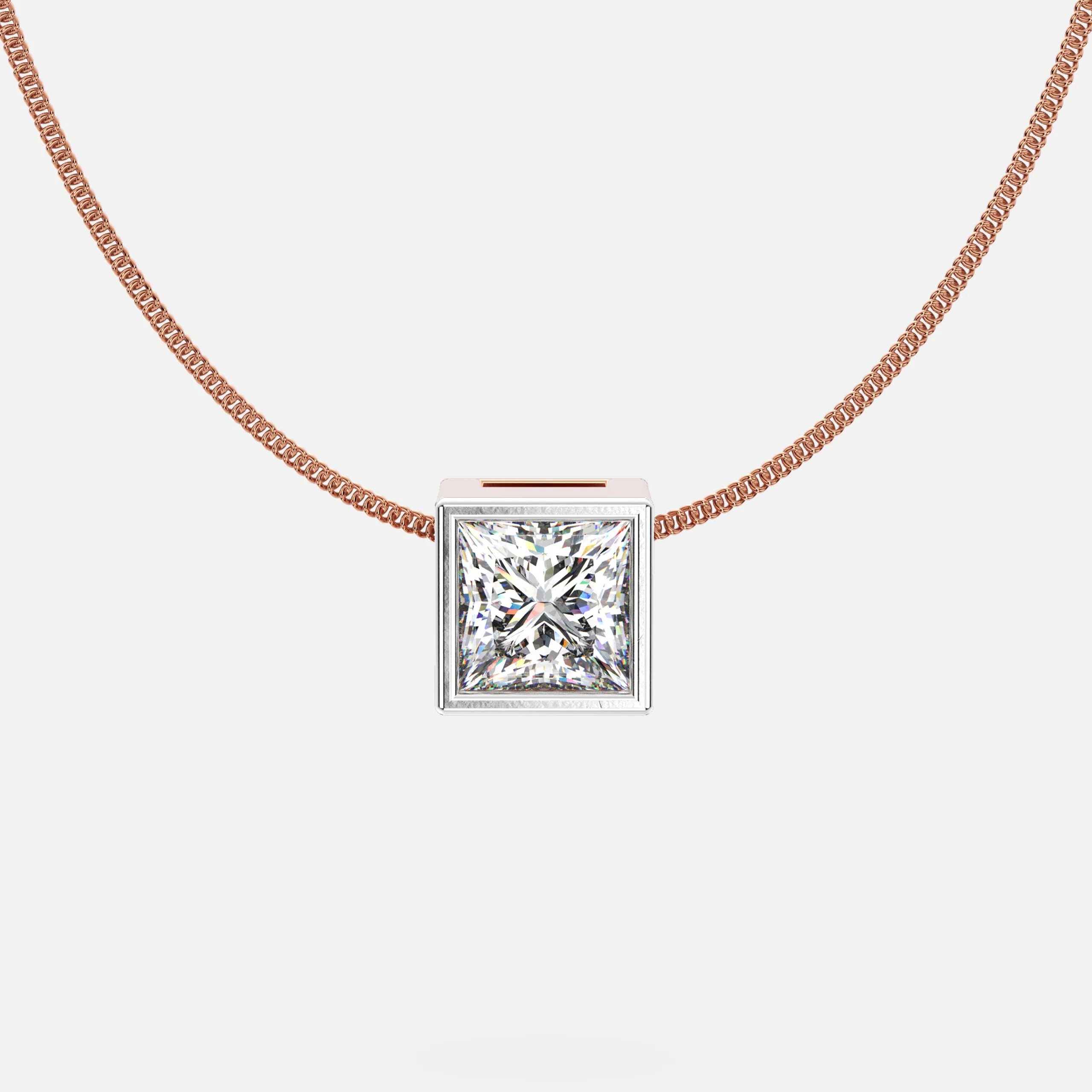 Luxe Square Diamond Pendant