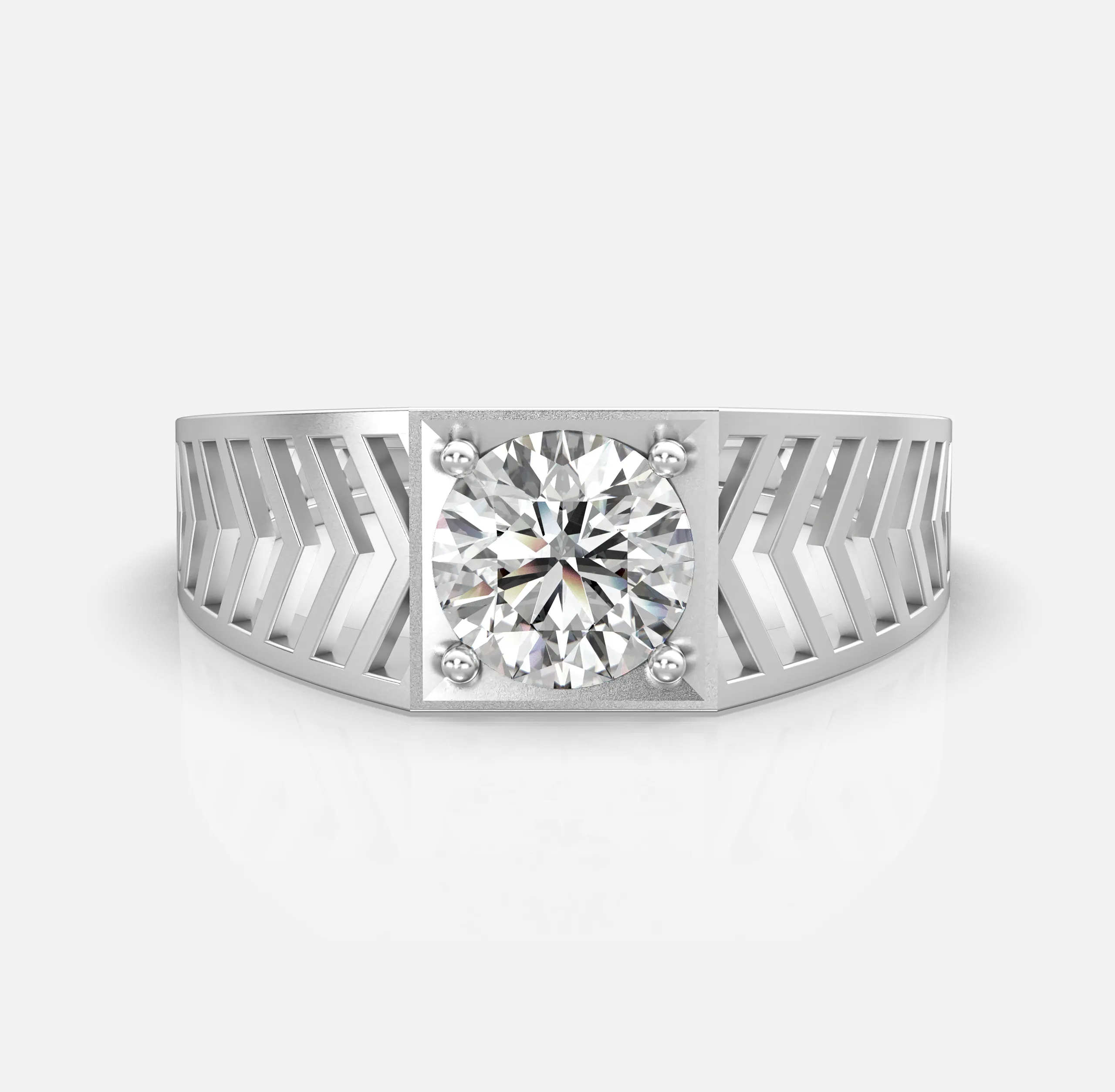 Arrow Path Men’s Diamond Ring