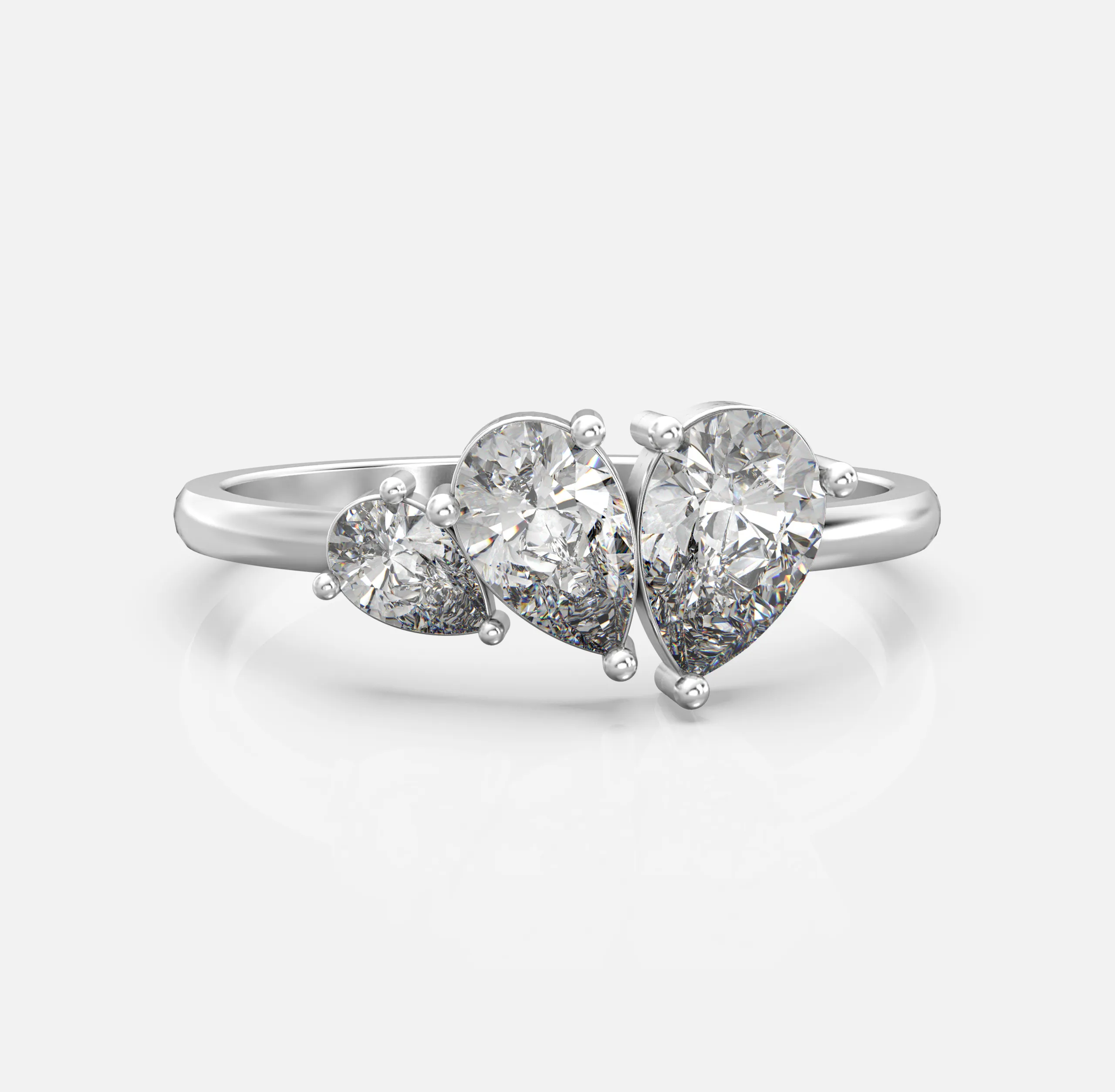 Trio Pear Diamond Ring