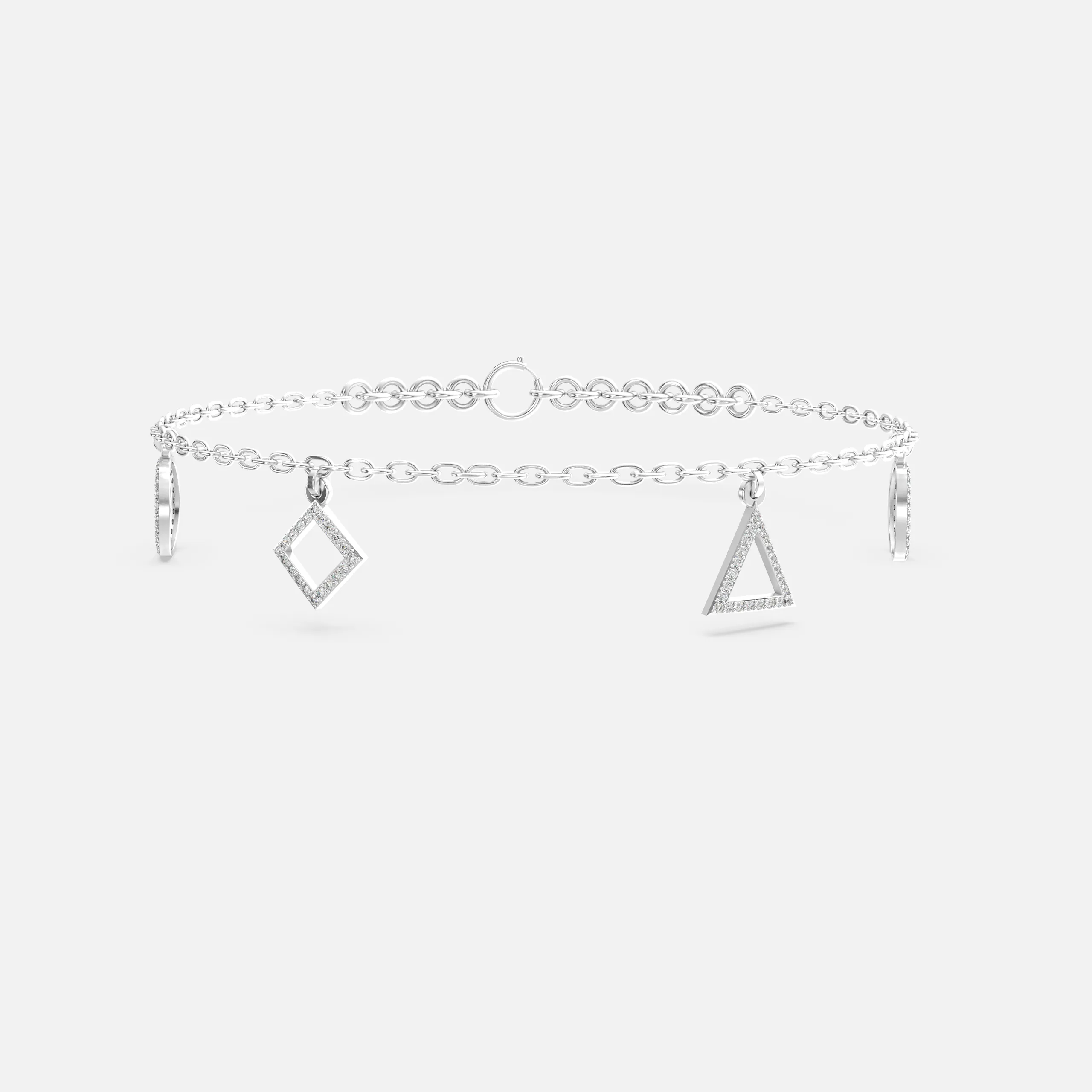 Charm Drop Diamond Bracelet