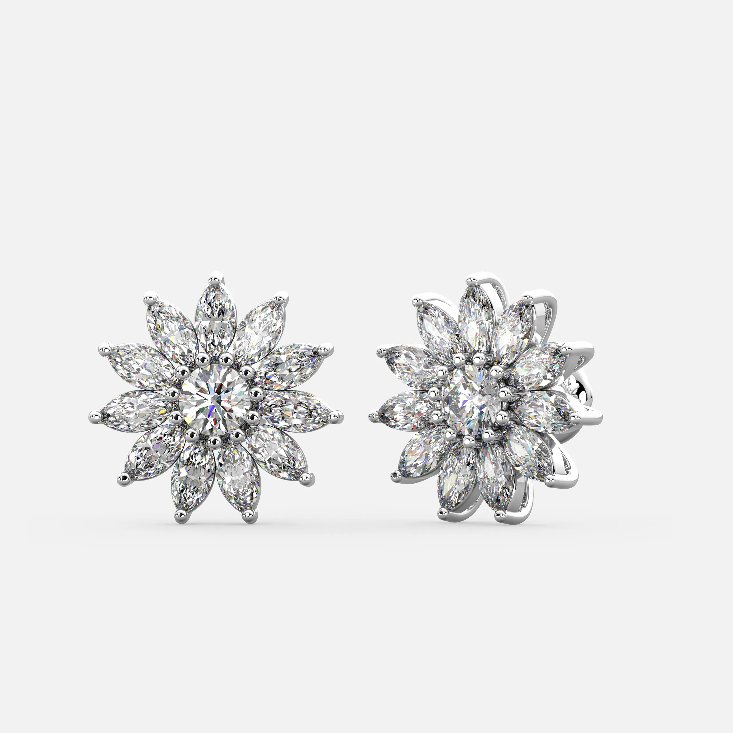 Luxe Flora Diamond Studs