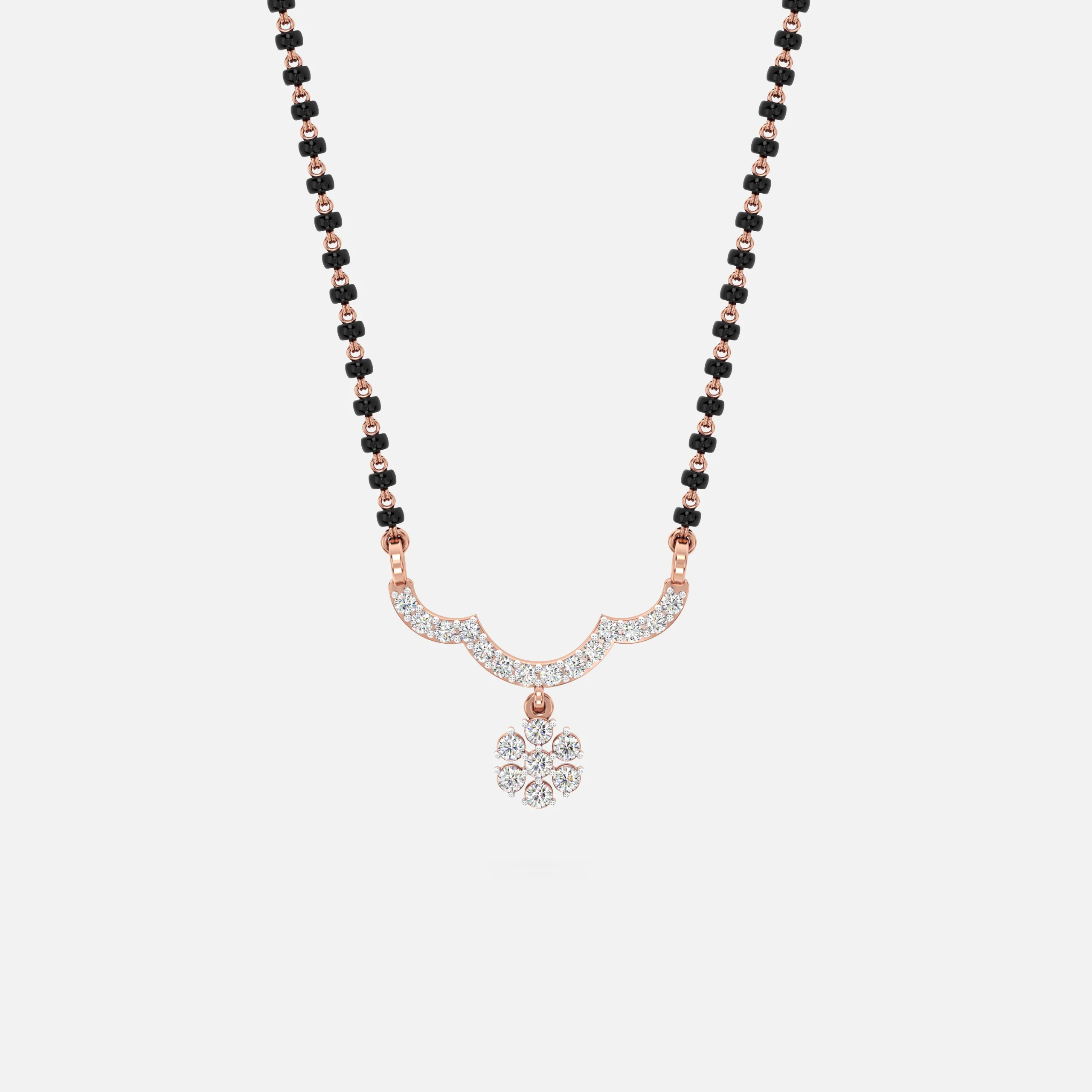 Diamond Wave Drop Mangalsutra