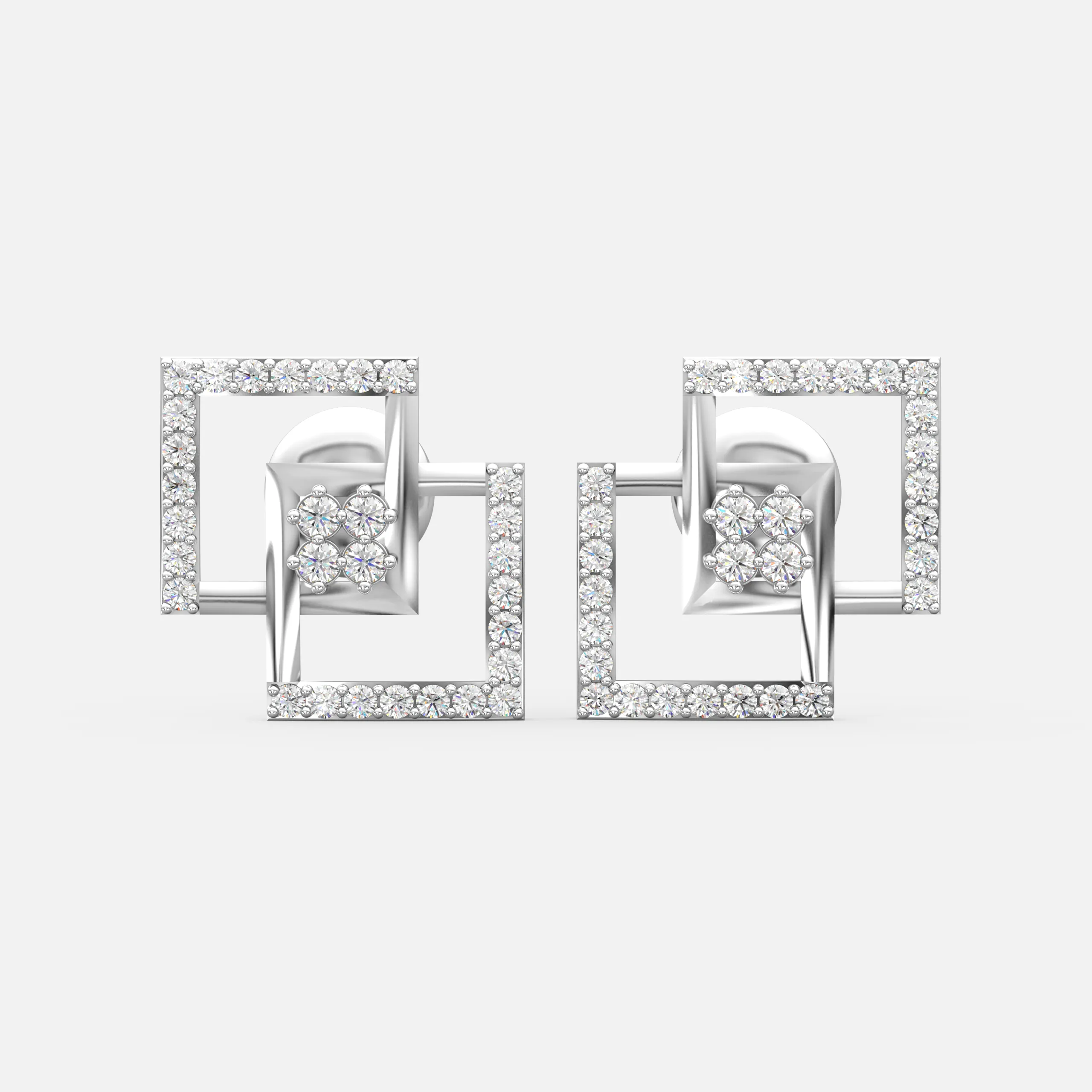 Dual Frame Bloom Diamond Studs