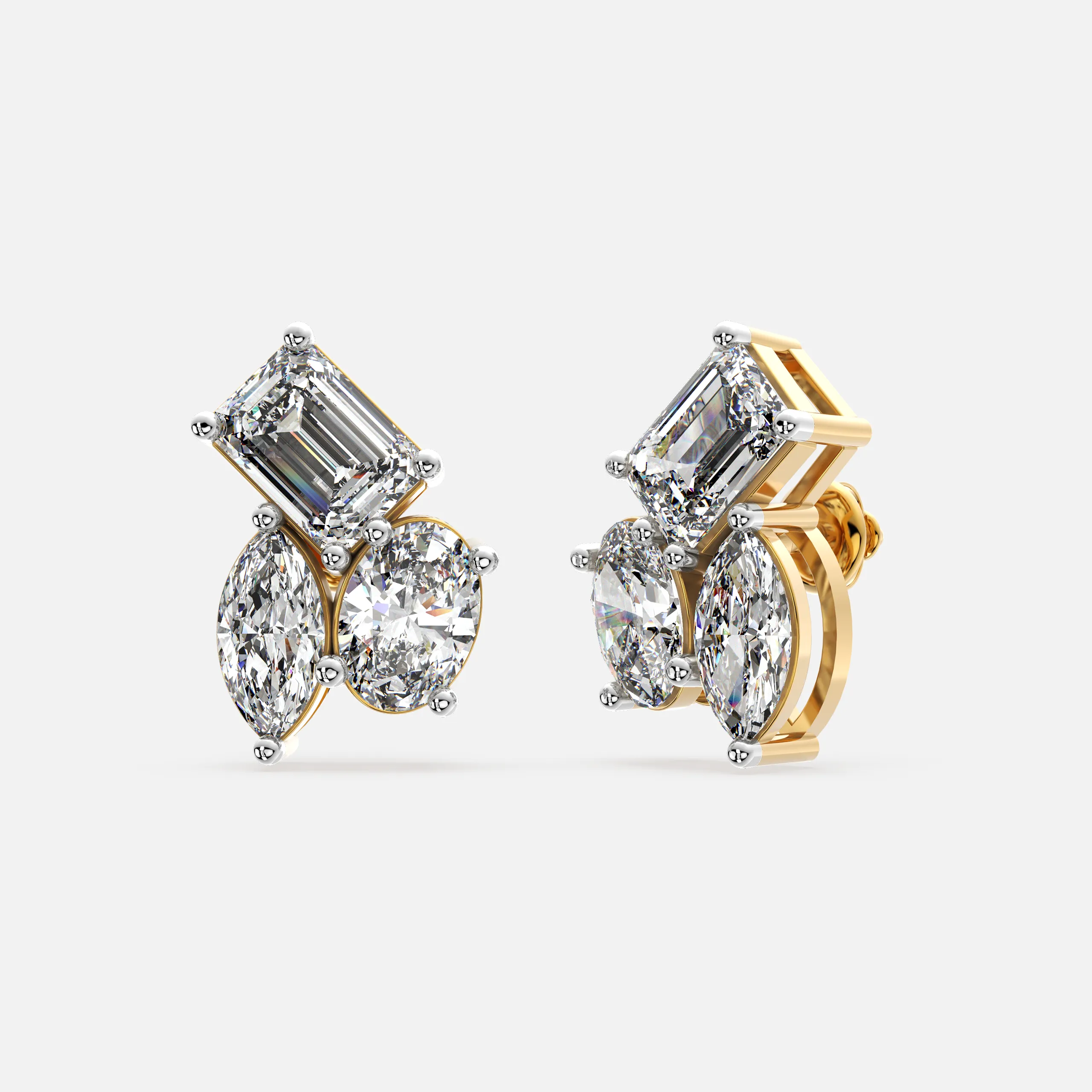 Trinity Spark Diamond Earrings