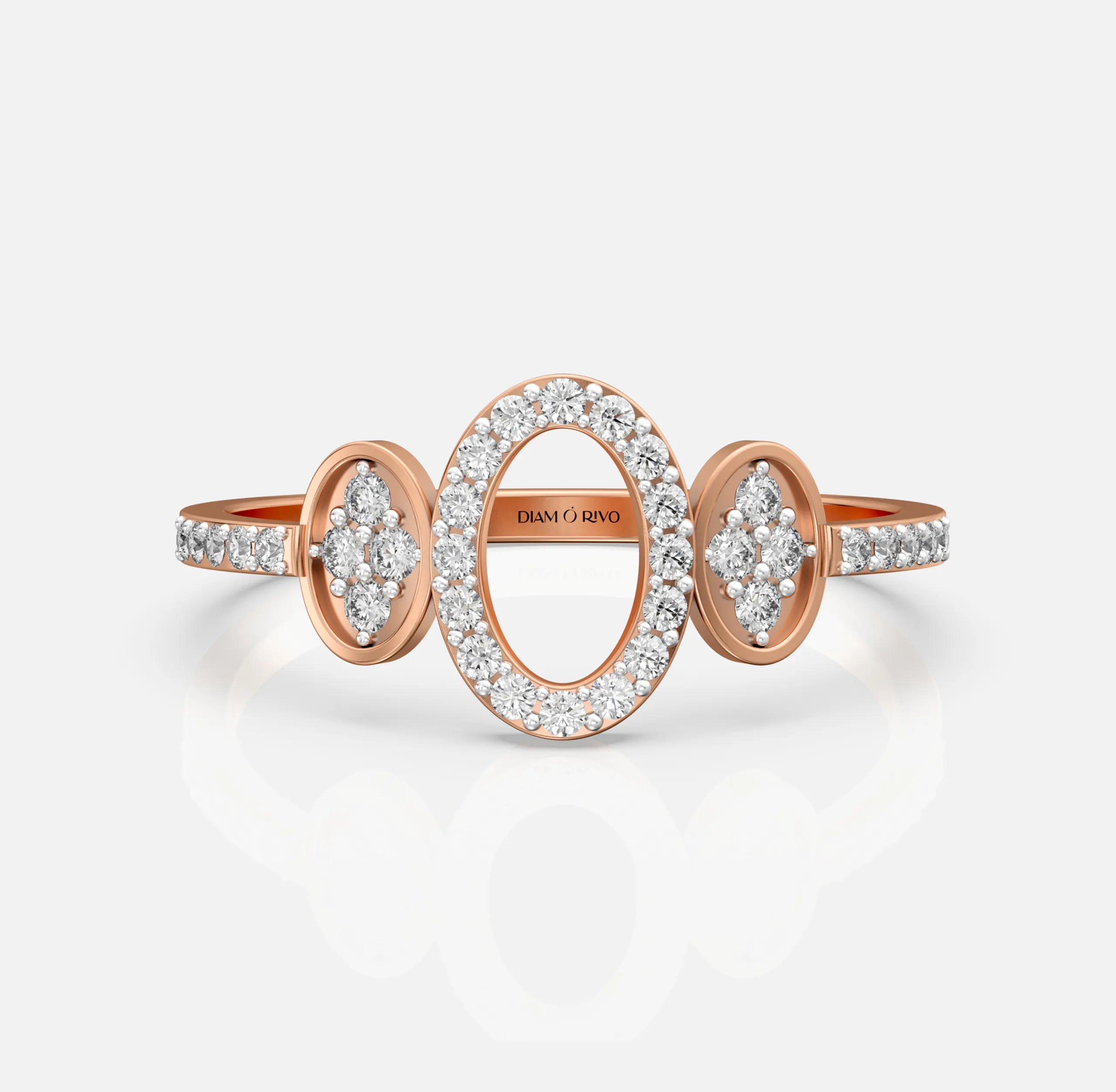 Triple Oval Diamond Ring