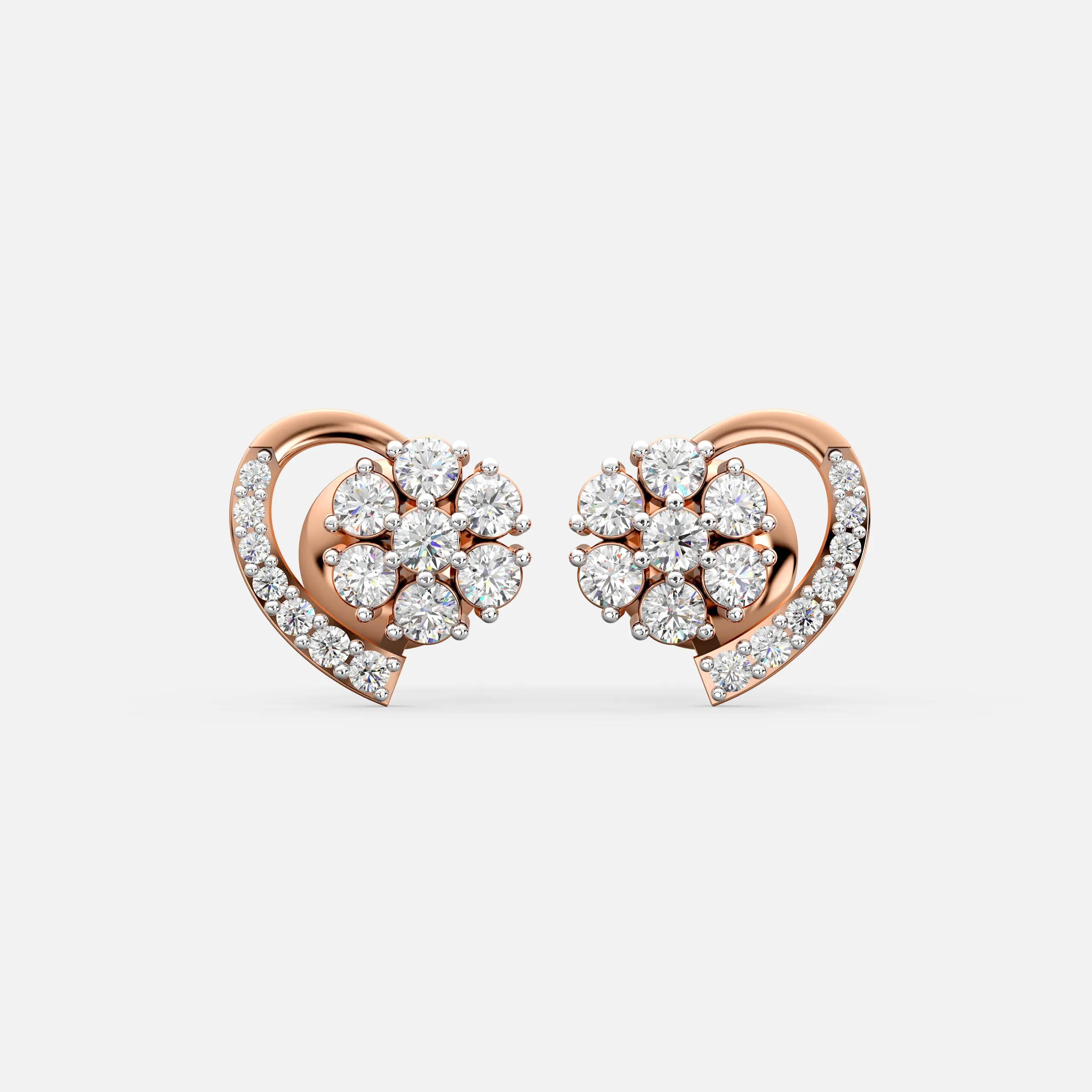 Blossom Heart Diamond Studs