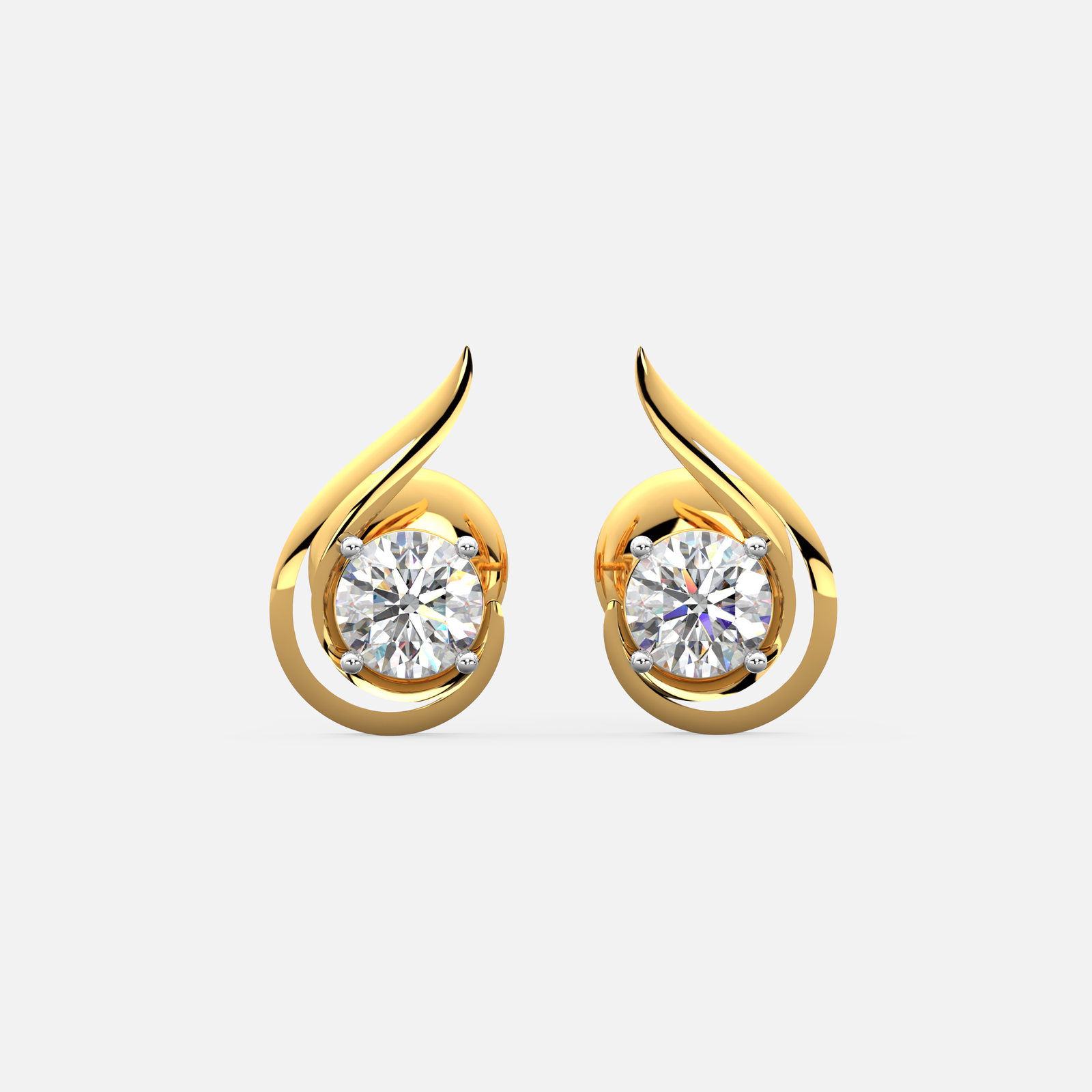 Aura Sweep Diamond Earrings