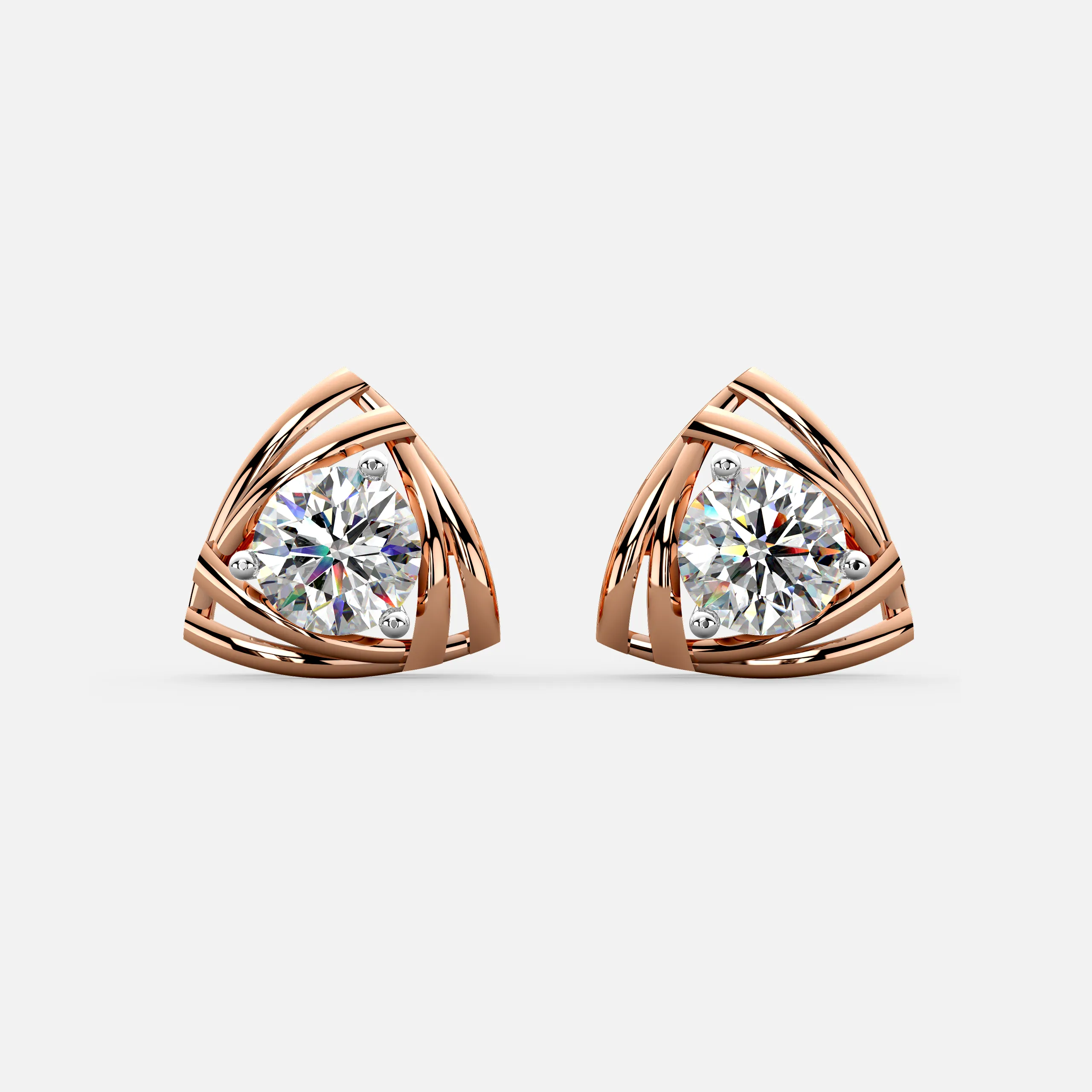 Trinity Weave Diamond Studs