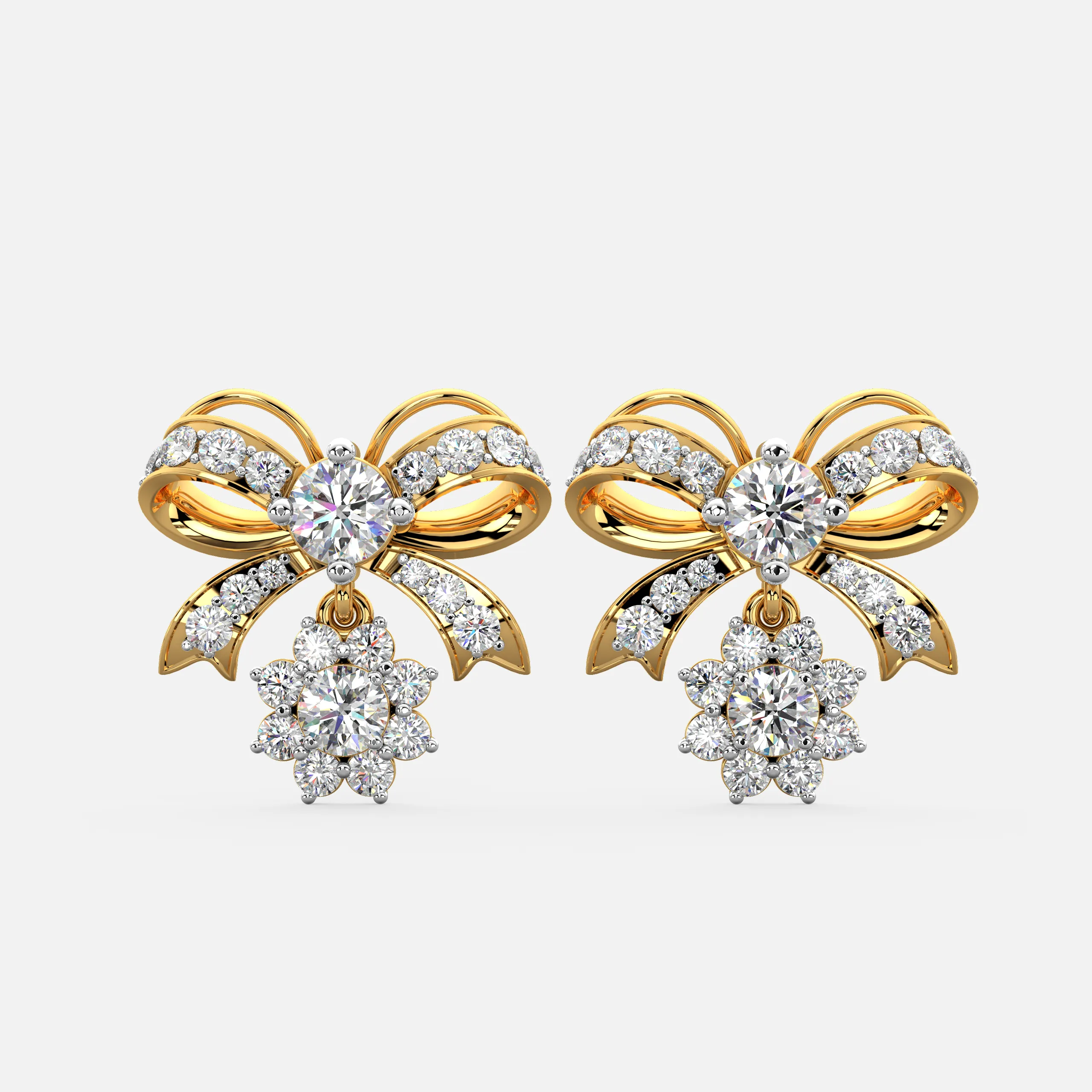 Diamond Blossom Spark Earrings