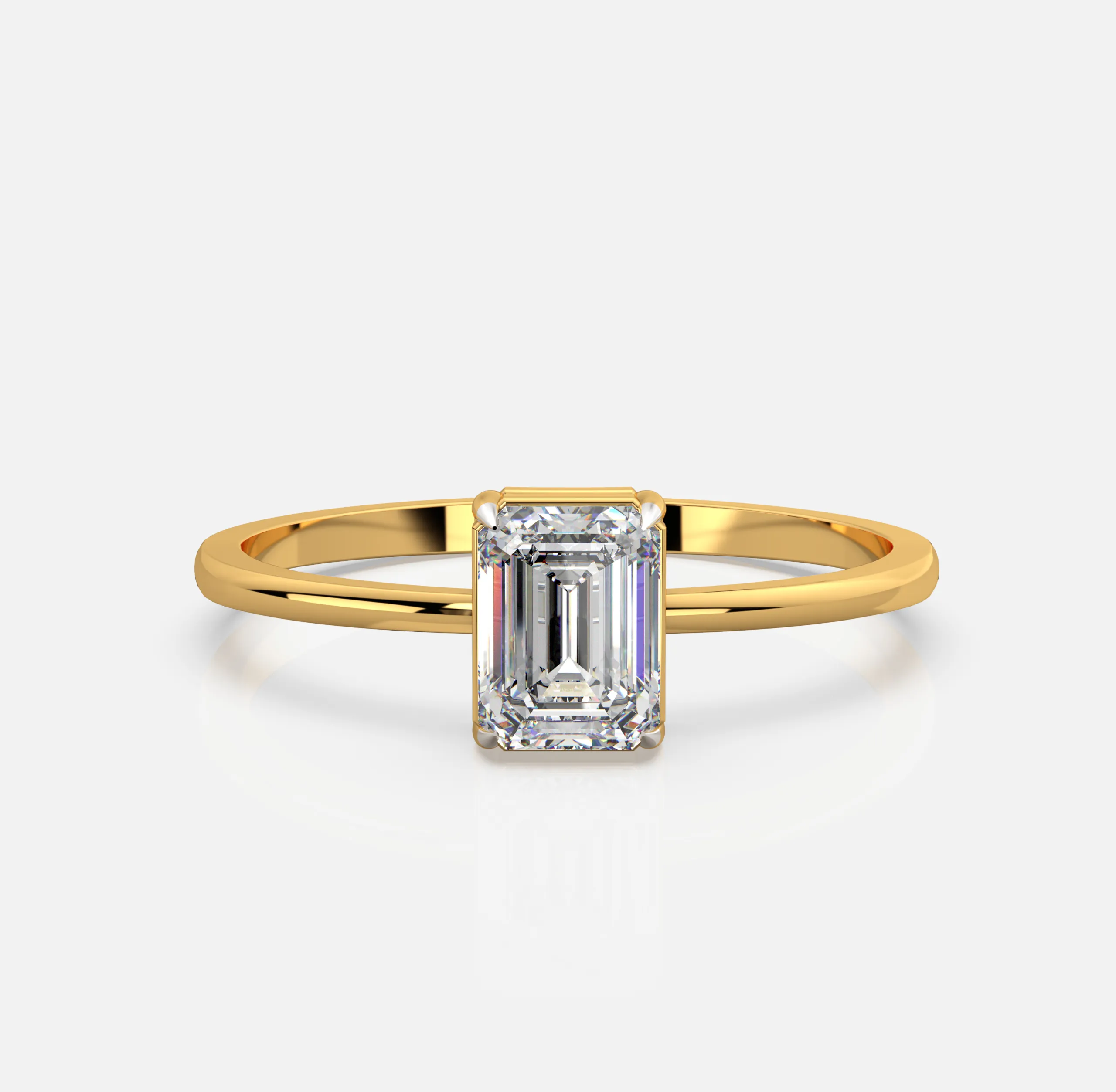 Luxe Emerald Solitaire Ring