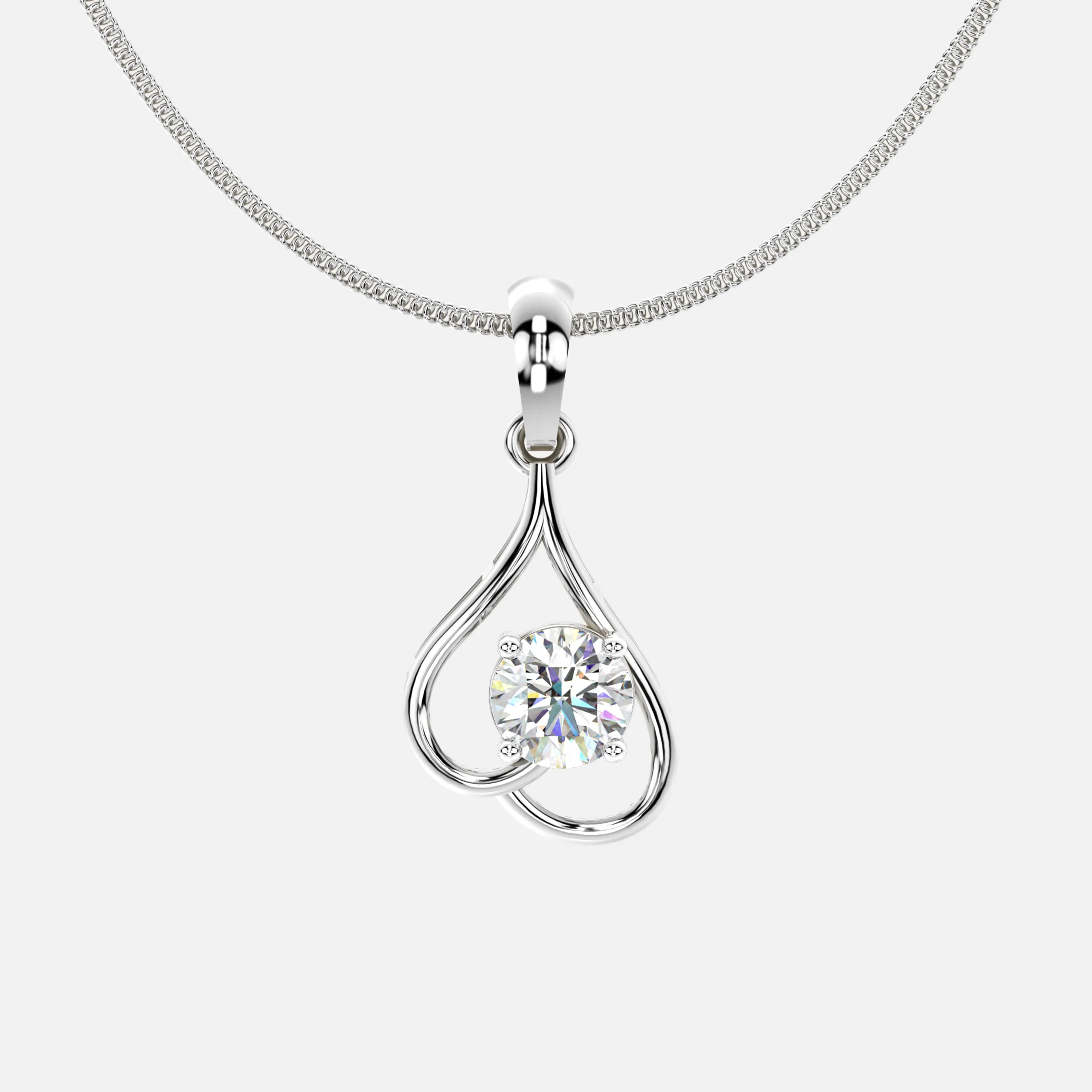 Luminous Loop Diamond Pendant