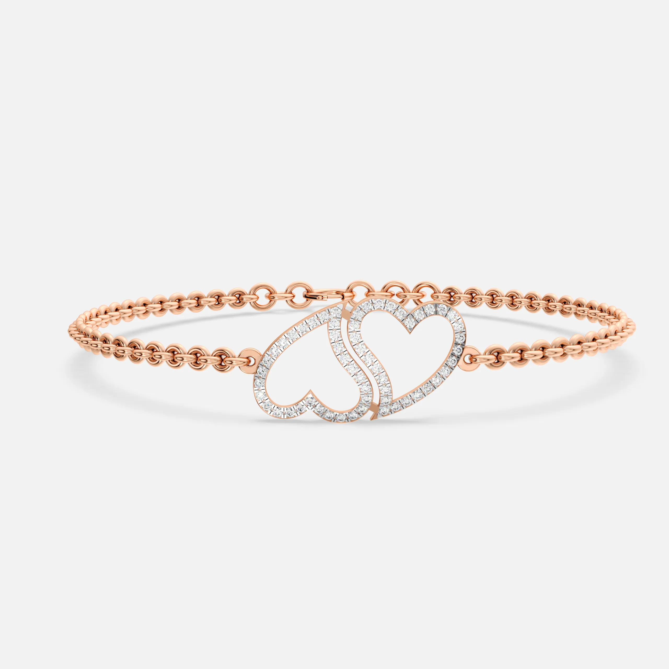 Twin Heart Diamond Bracelet
