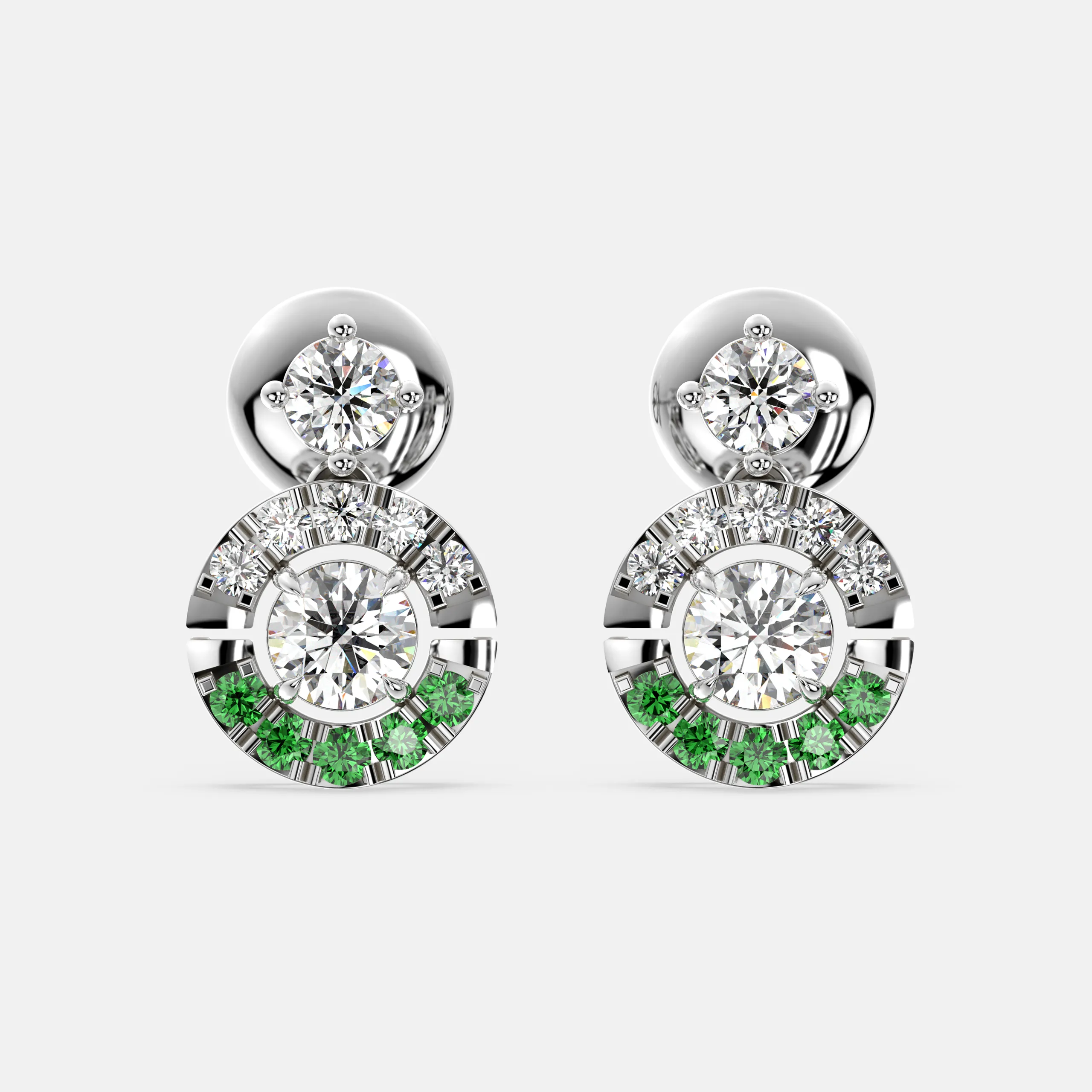 Emerald Bliss Diamond Earrings